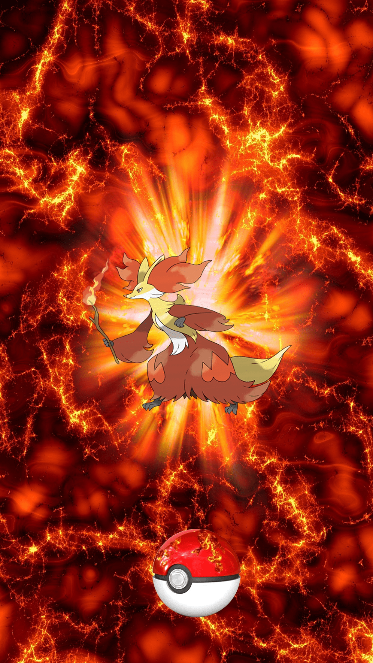 655 Fire Pokeball Delphox Mahoxy 137 140 Braixen