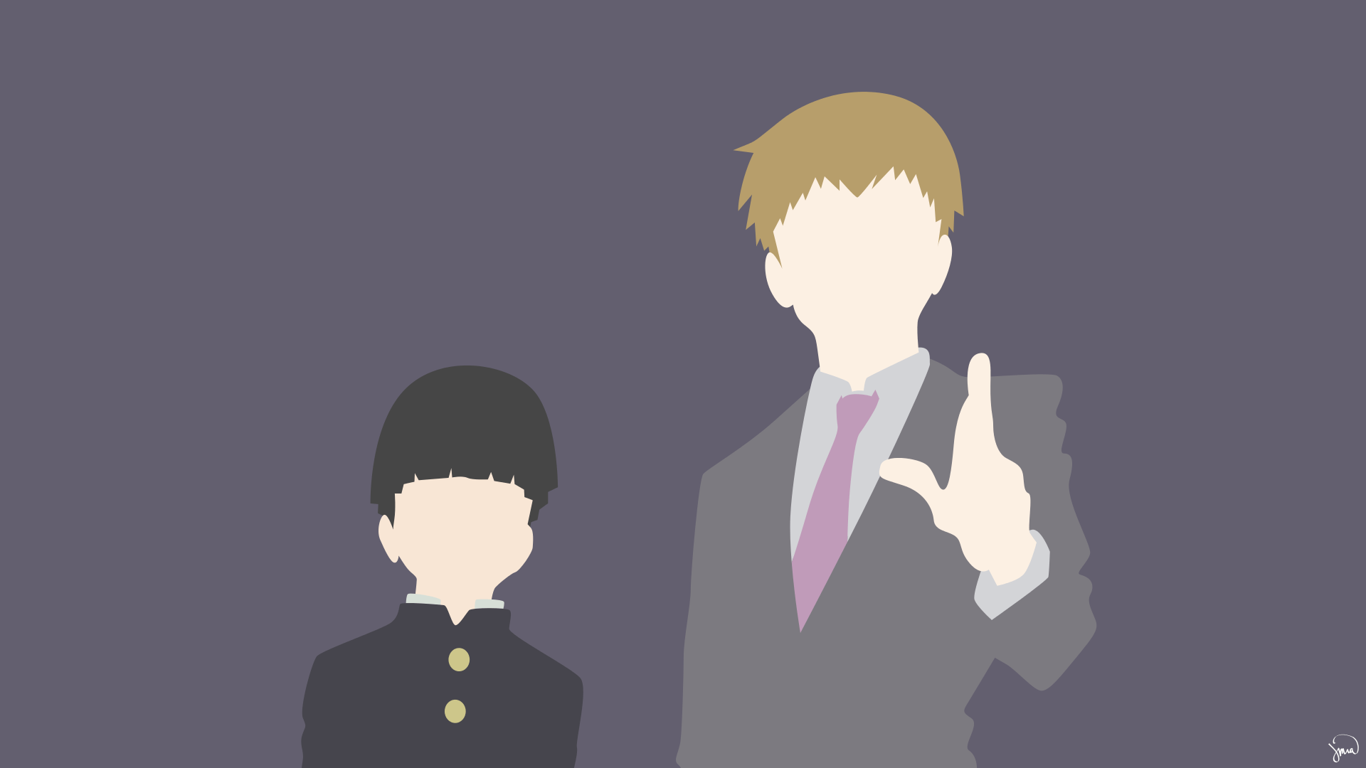 Anime Mob Psycho 100 Arataka Reigen Minimalist Shigeo Kageyama Fondo