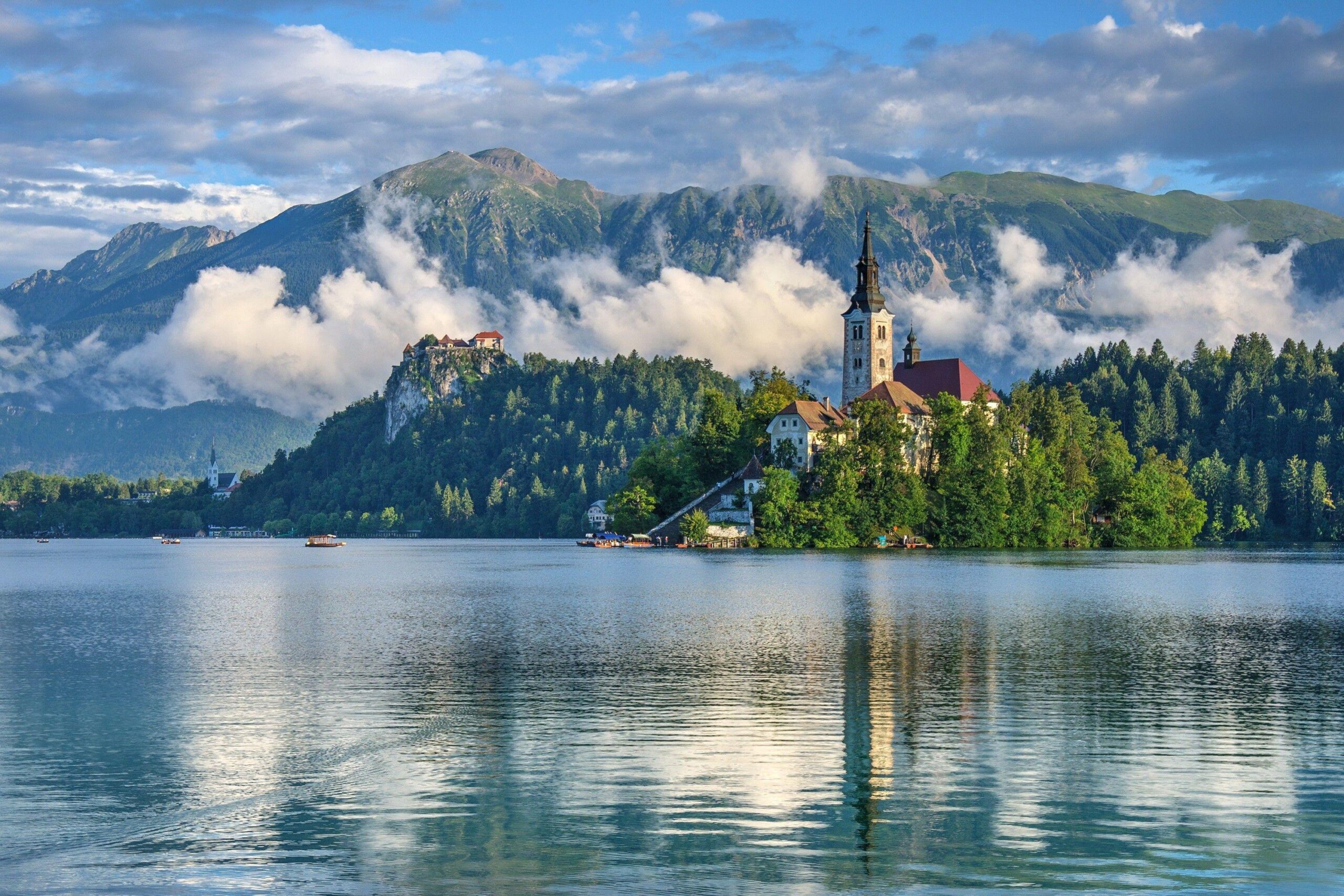 lake, Island, Church, Slovenia Wallpapers HD / Desktop and Mobile