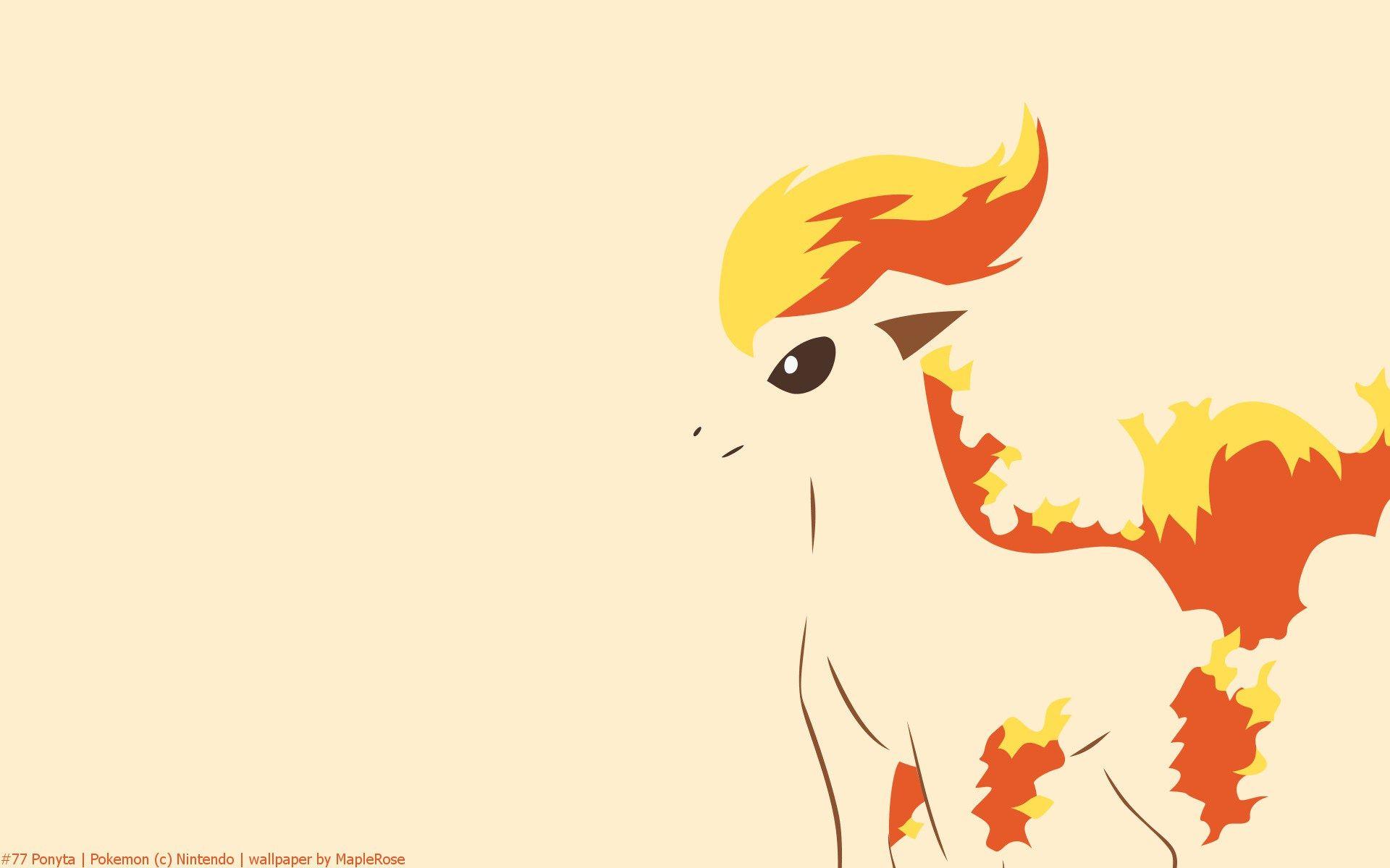 Minimal, Pokemon, Pokemon Generation I, Ponyta HD Wallpapers