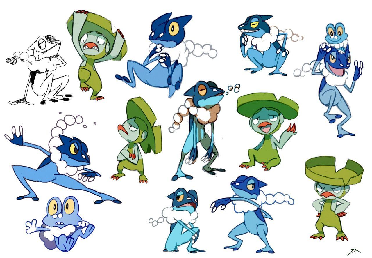 Some frog pokemon + Lombre :)