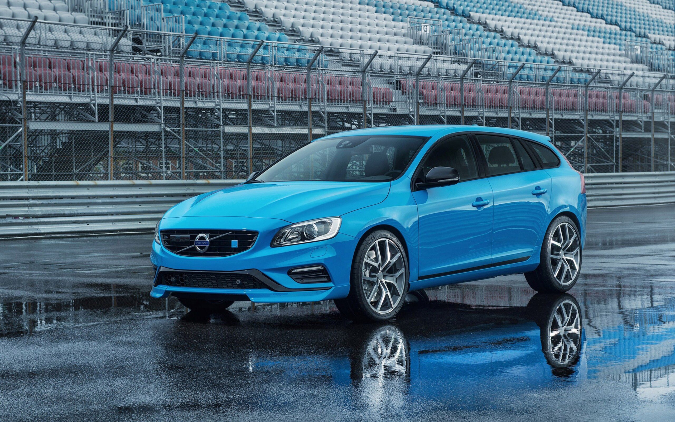 2014 Volvo V60 Polestar Car Vehicle blue