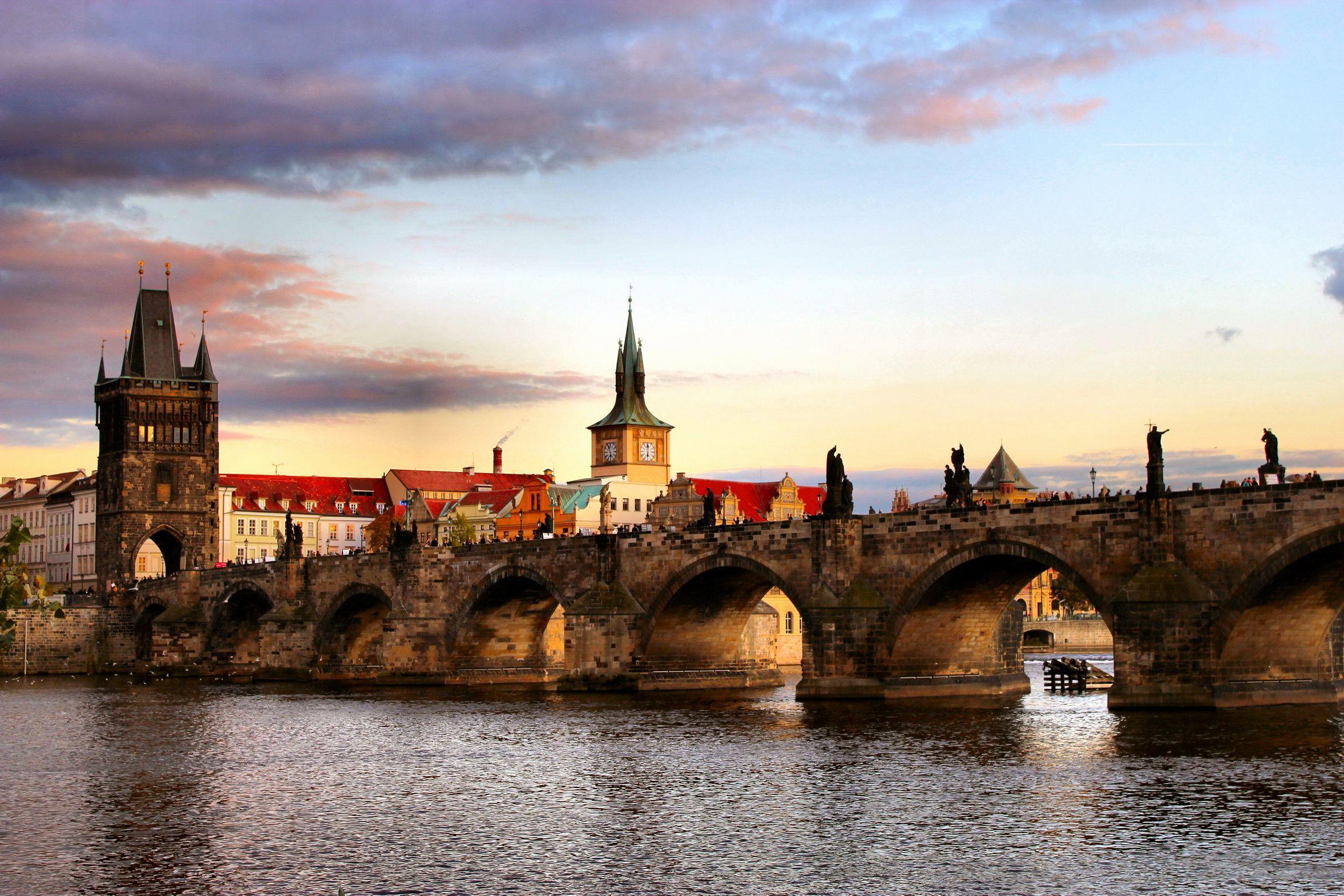 Wallpapers Prague Charles Bridge Czech Republic Tower