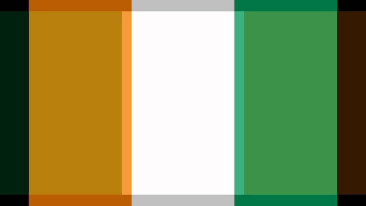 A Tribute to the flags of Ireland and Ivory Coast flags.