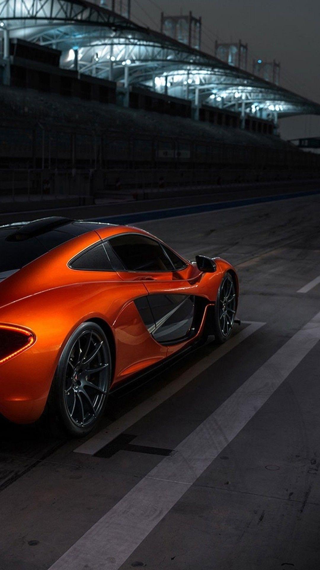 Download Mclaren P1, Orange, Road, Back View Wallpapers