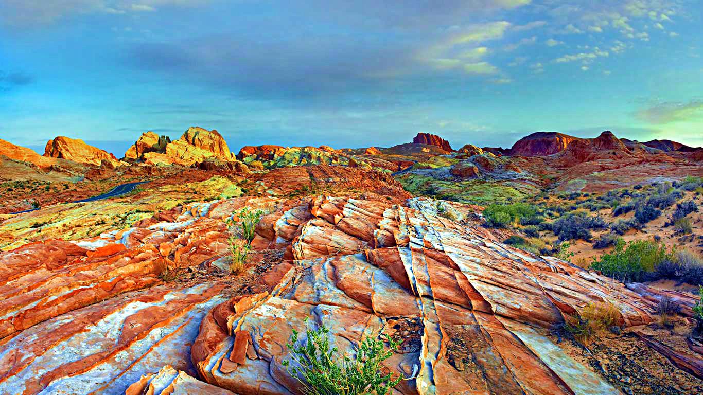 Colourful Rock Formations in the Zhangye Danxia Landform Geological