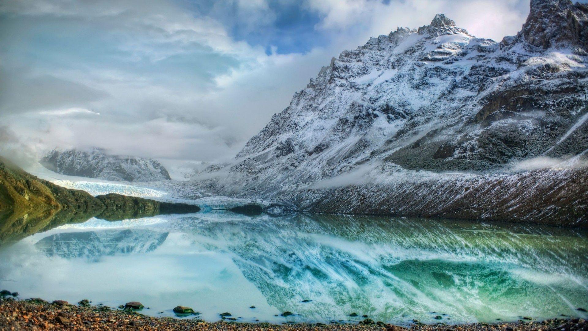 Wallpapers patagonia, argentina, mountain, lake, cloud, reflection