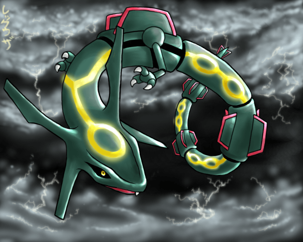 Rayquaza In Pokemon : Kids Coloring