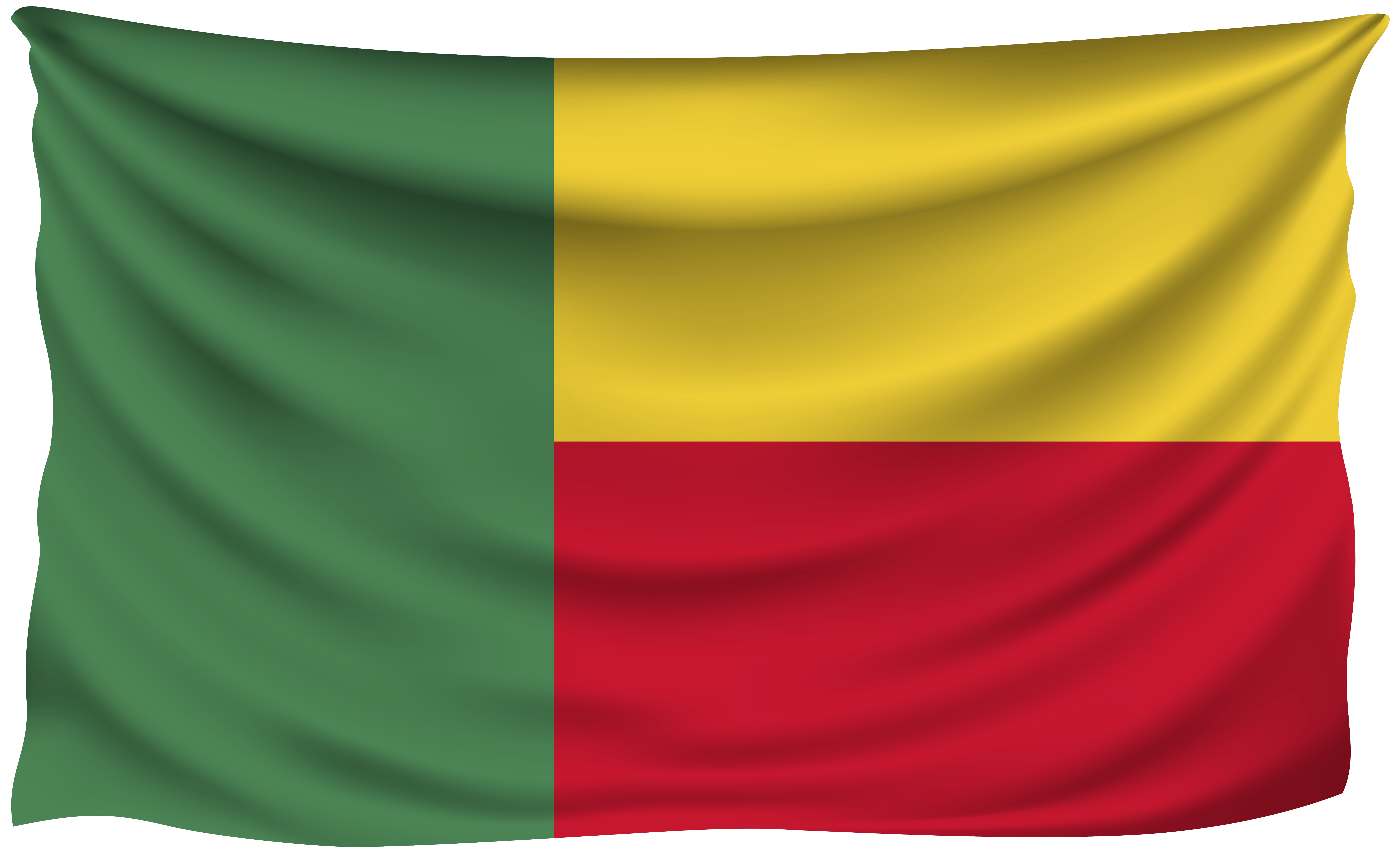 Benin Wrinkled Flag