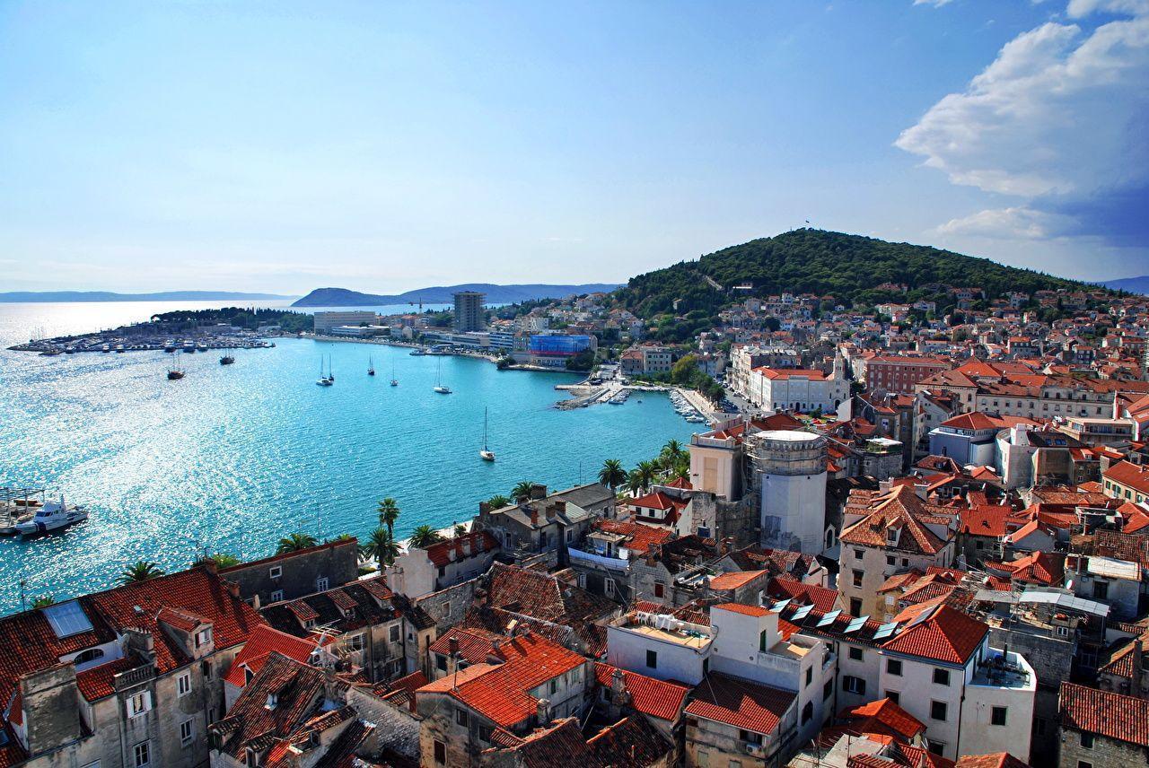 Wallpapers Croatia Houses Coast City of Split Cities Image