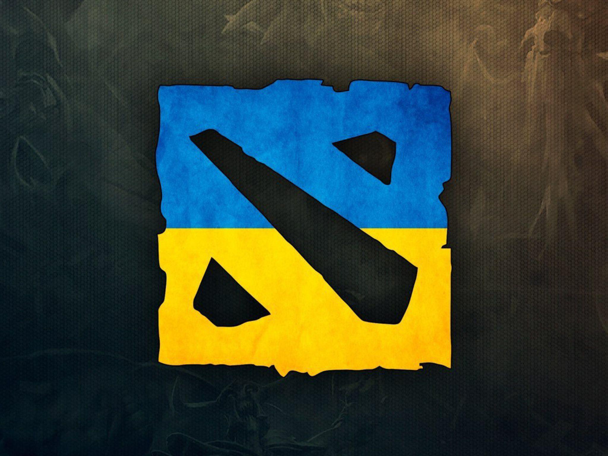 Download wallpapers the flag of ukraine, dota 2, logo, ukrainian