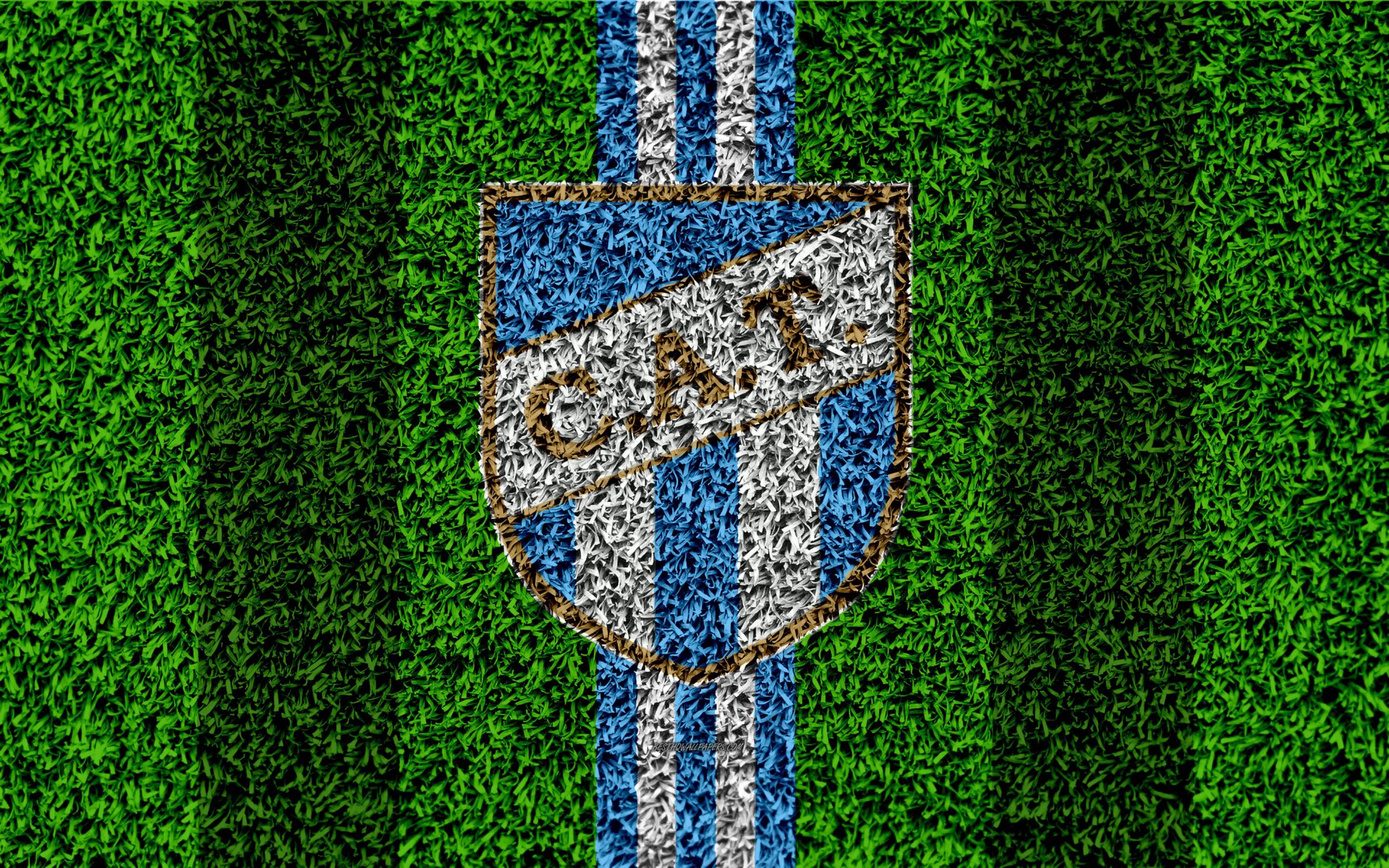 Download wallpapers Club Atletico Tucuman, 4k, football lawn, logo