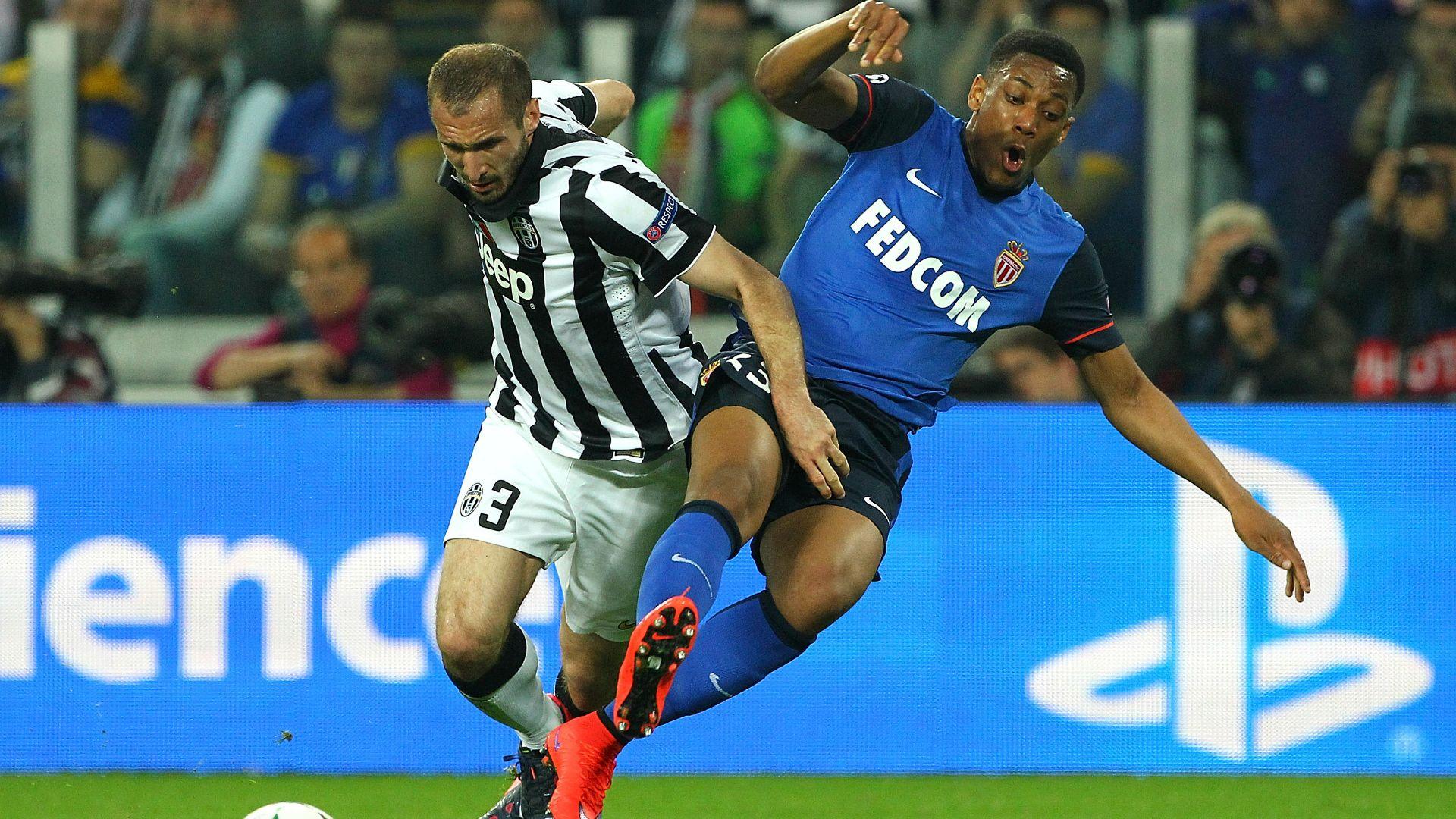 Giorgio Chiellini Anthony Martial Juventus Monaco