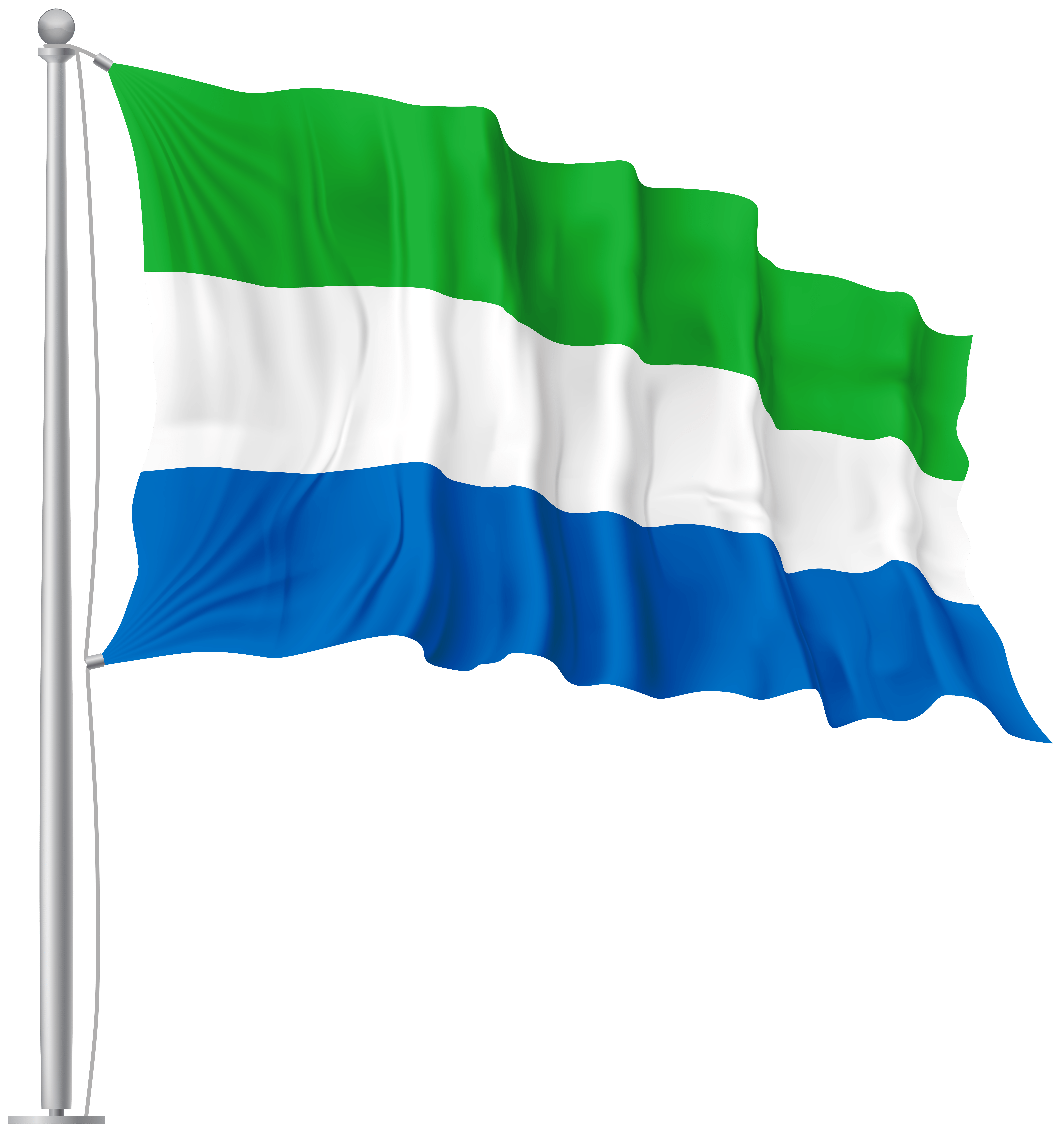 Sierra Leone Waving Flag Image