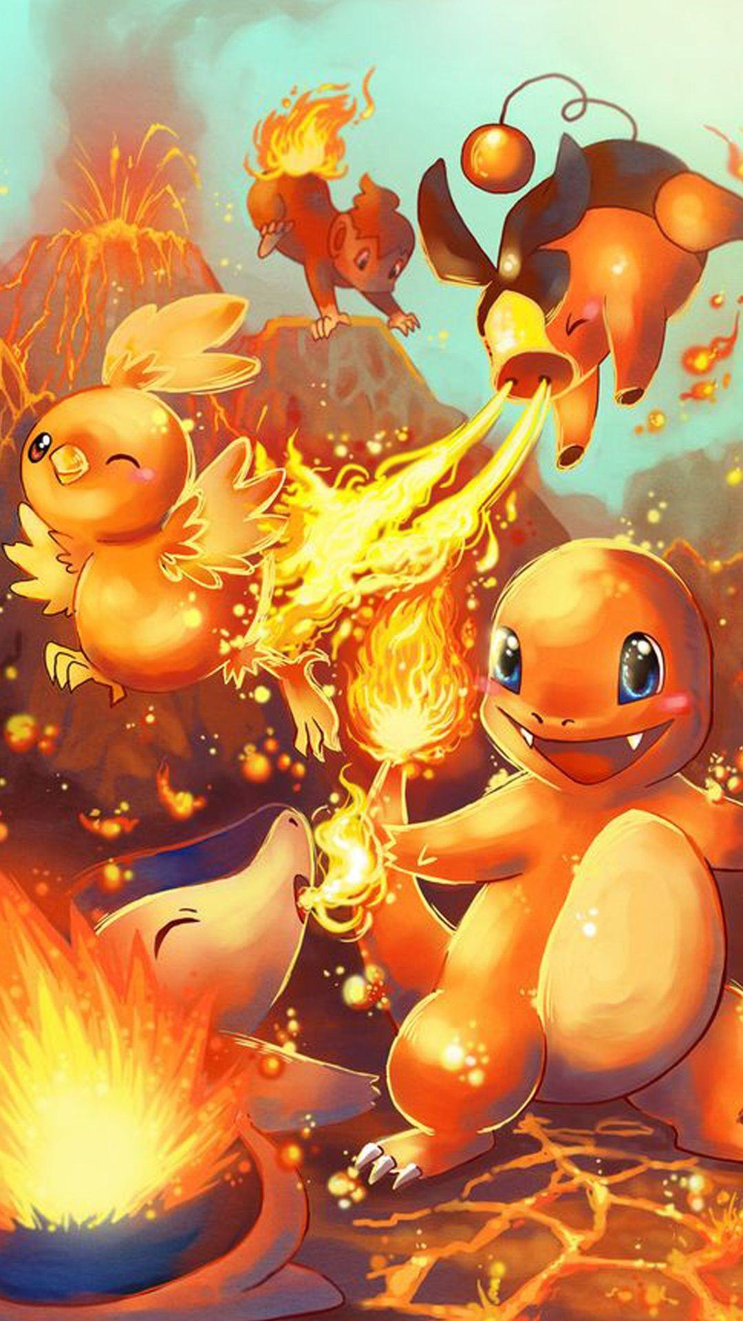 Pokemon Go Charmander fire characters Iphone hd wallpapers