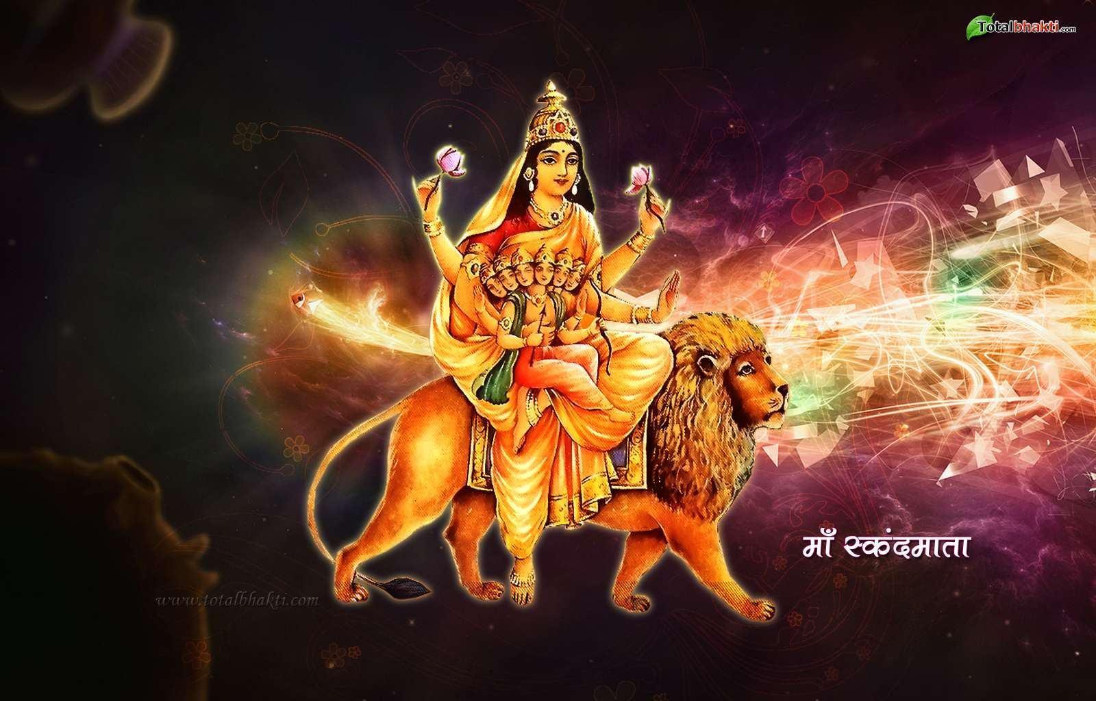 Durga Hindu Skandmata Pink HD God Image,Wallpapers & Backgrounds