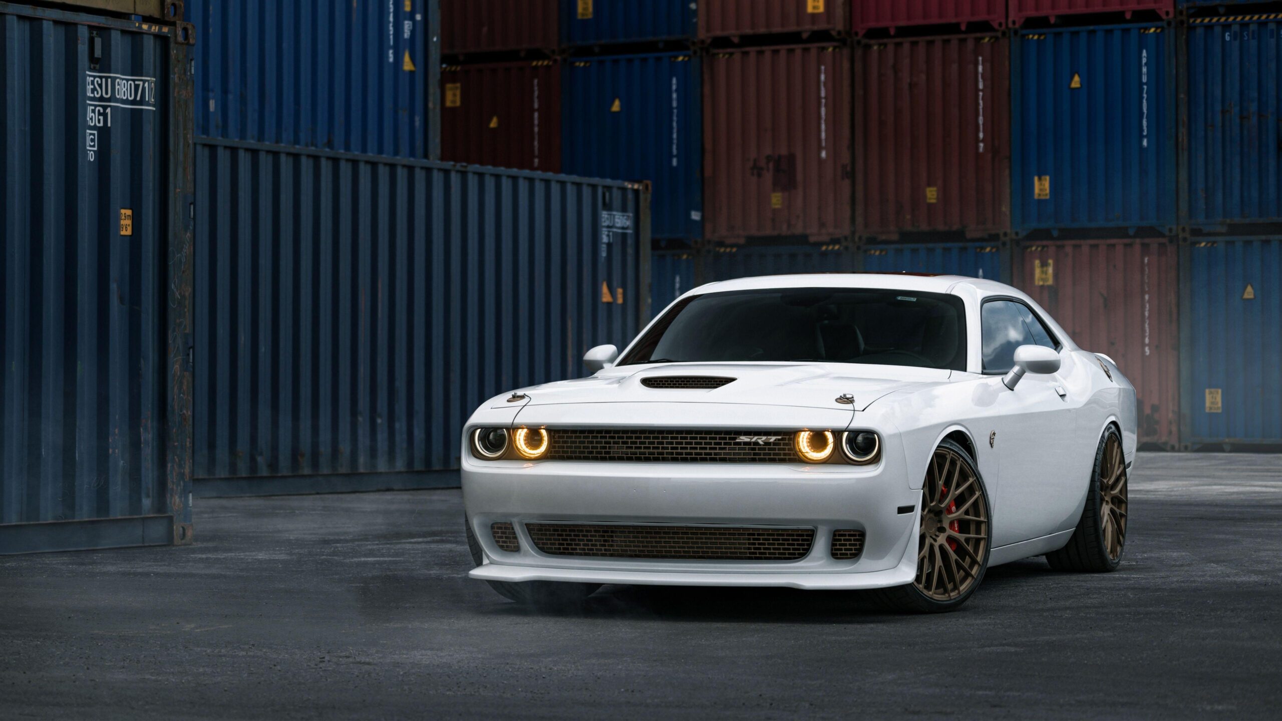 Dodge Challenger SRT Hellcat White Wallpapers