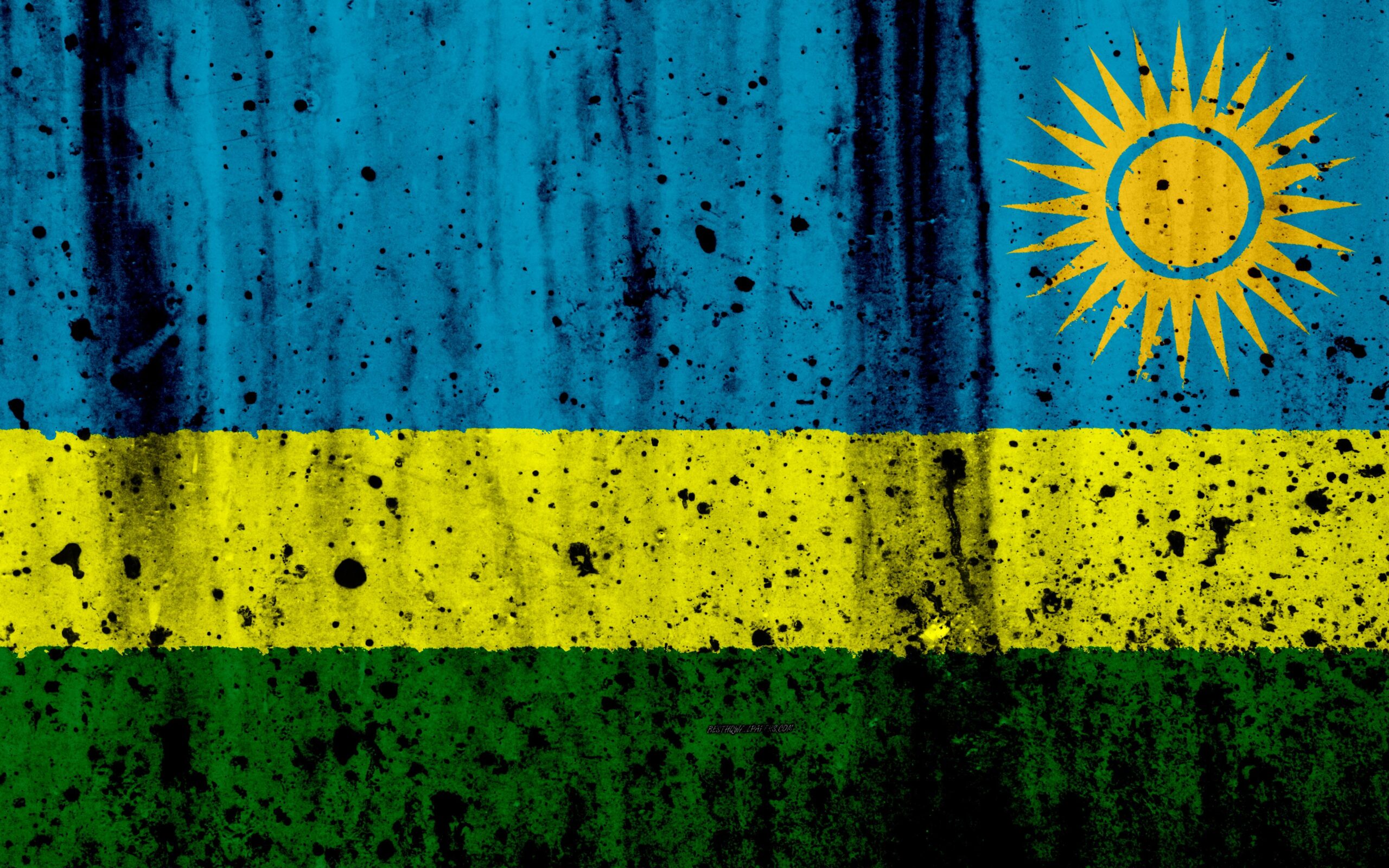 Download wallpapers Rwanda flag, 4k, grunge, flag of Rwanda, Africa