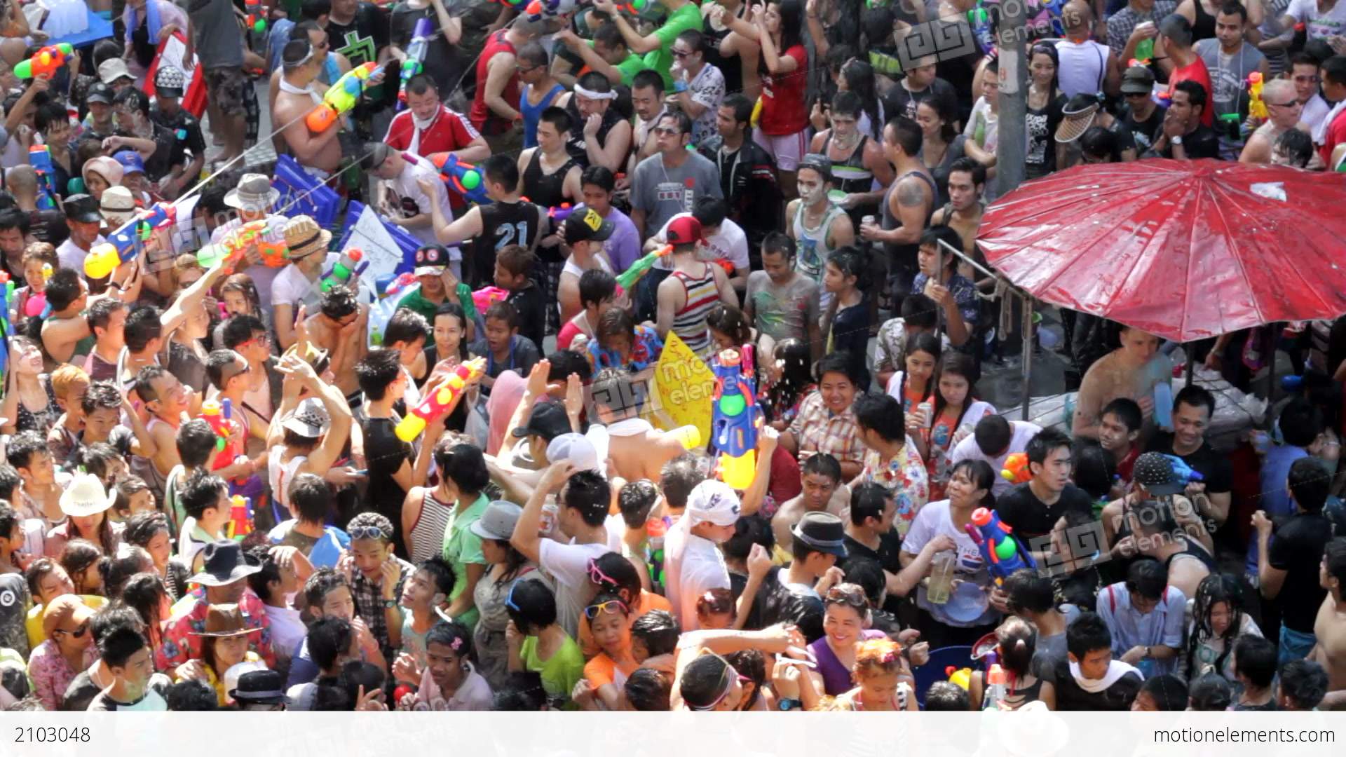 Songkran Festival In Thailand Stock video footage