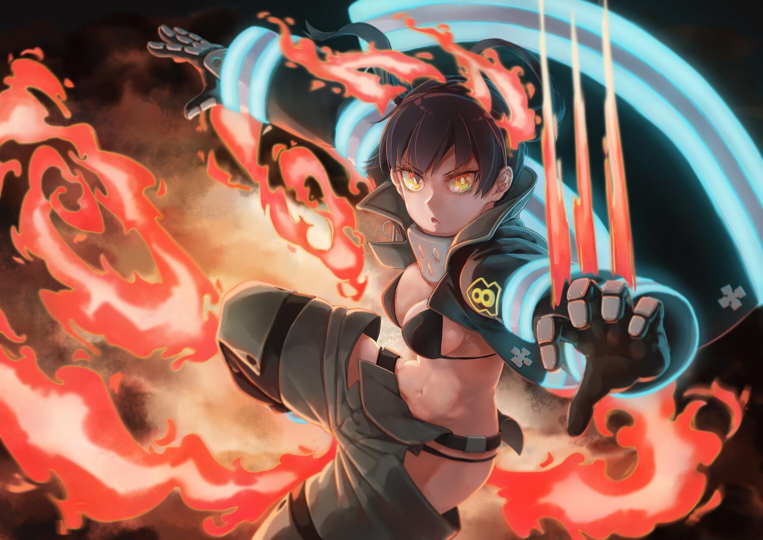 Fire Force Tamaki Kotatsu FanArt by Guosong Chan