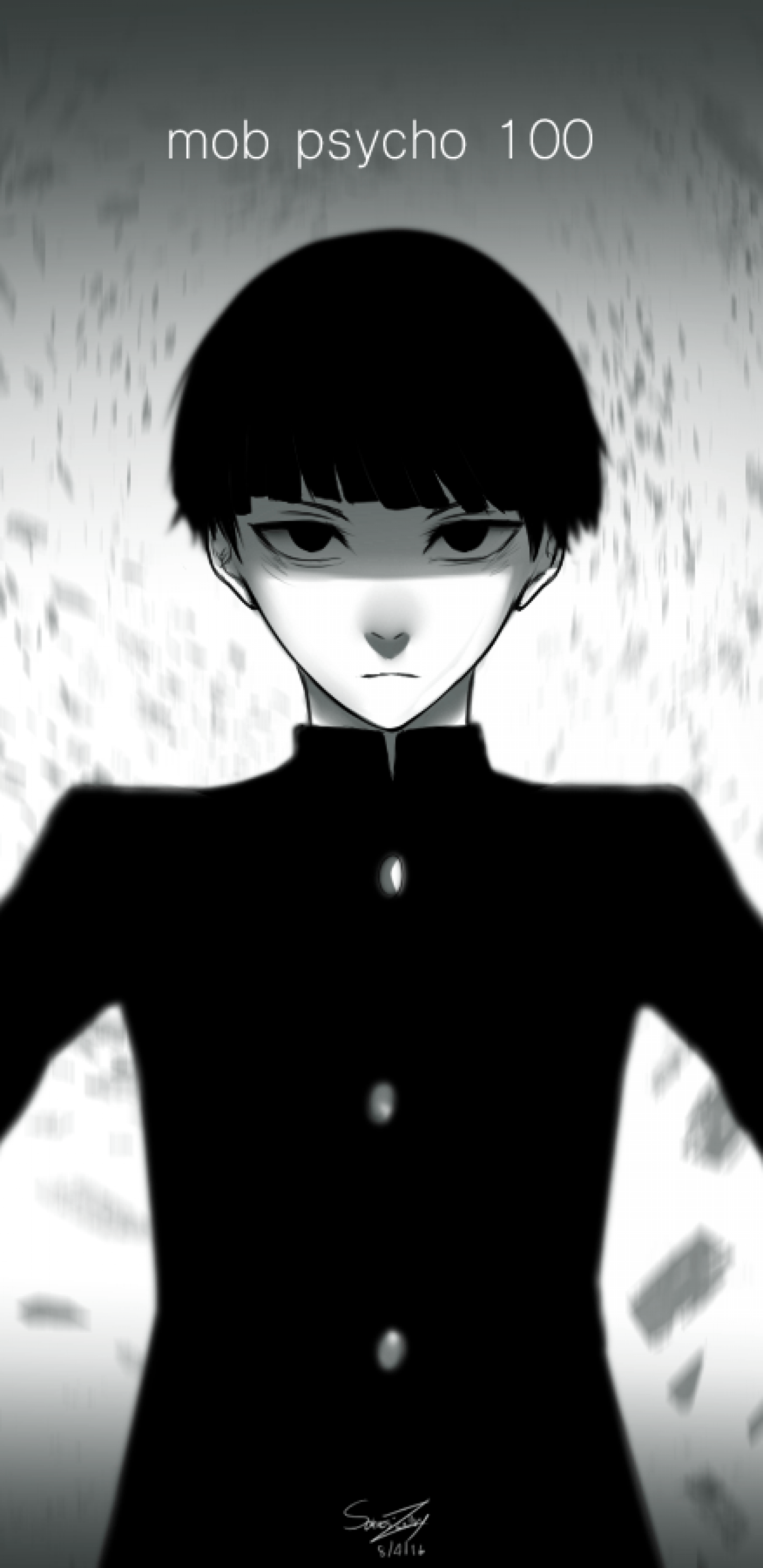 Download Mob Psycho 100, Shigeo Kageyama, Black And White