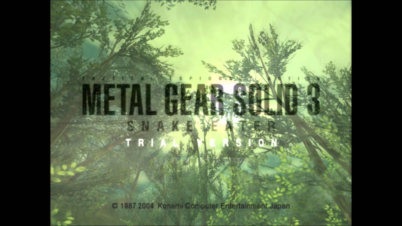 Metal Gear Solid 3 Snake Eater Trial Version Menu Theme