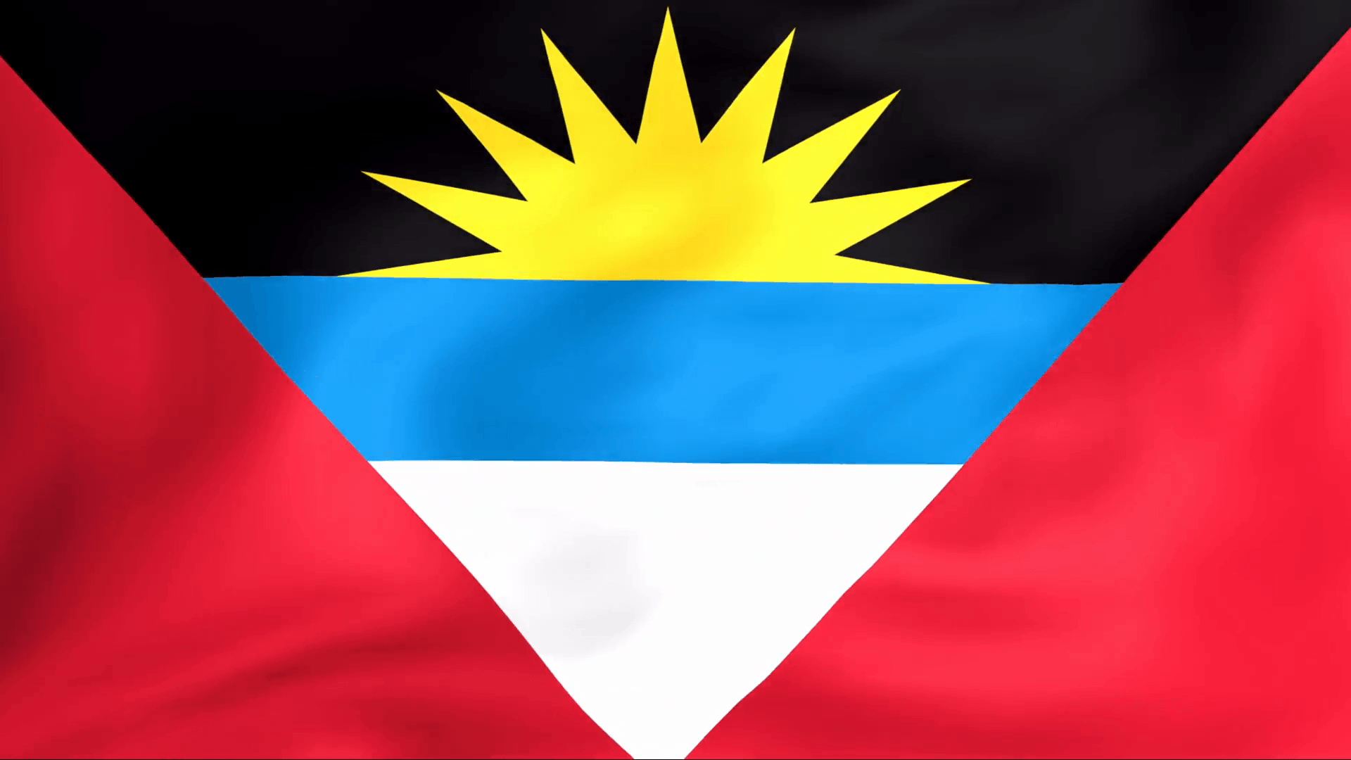 Developing the flag of Antigua and Barbuda Stock Video Footage