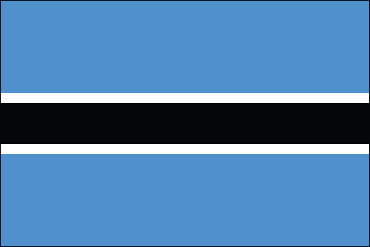 Flag of Botswana, the Symbol of Water Source and Farming