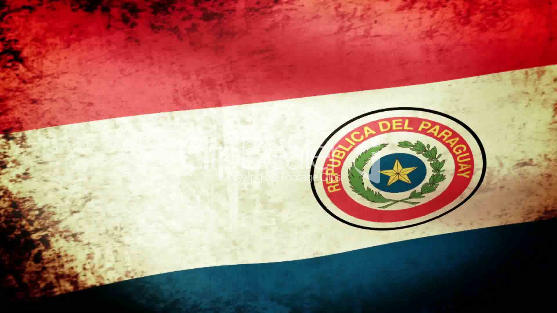 Paraguay Flag Waving, grunge look: Royalty