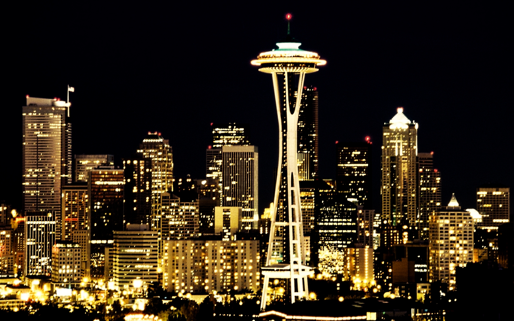 Seattle Moon Night Wallpapers 11