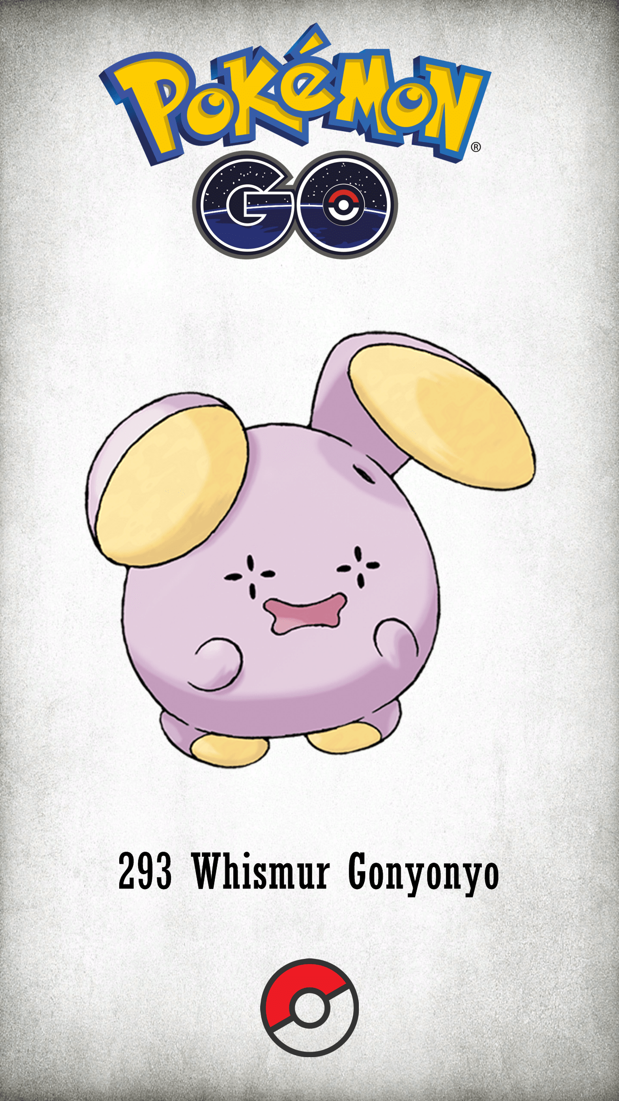 293 Character Whismur Gonyonyo