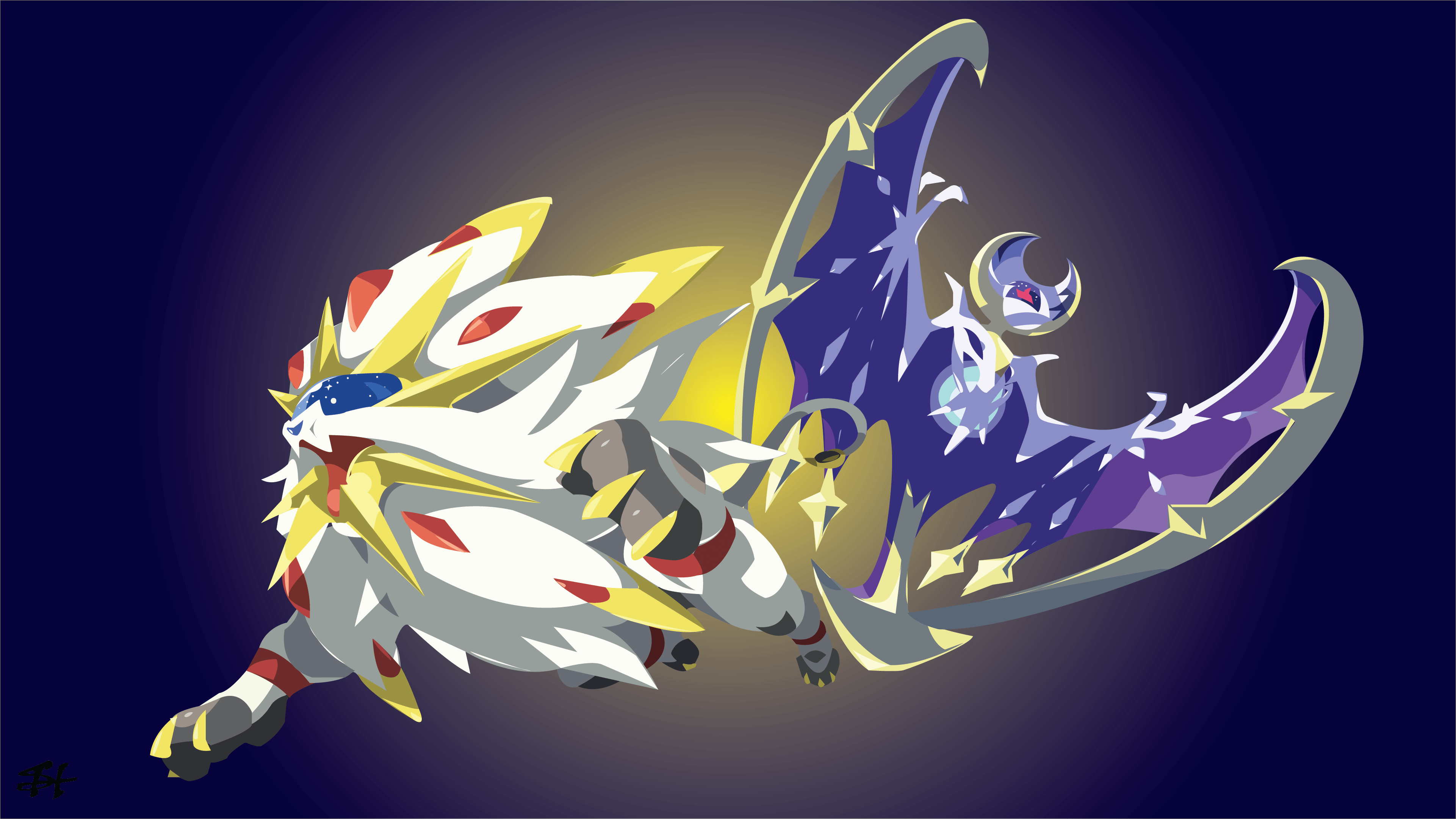 Solgaleo and Lunala 4k Ultra HD Wallpapers