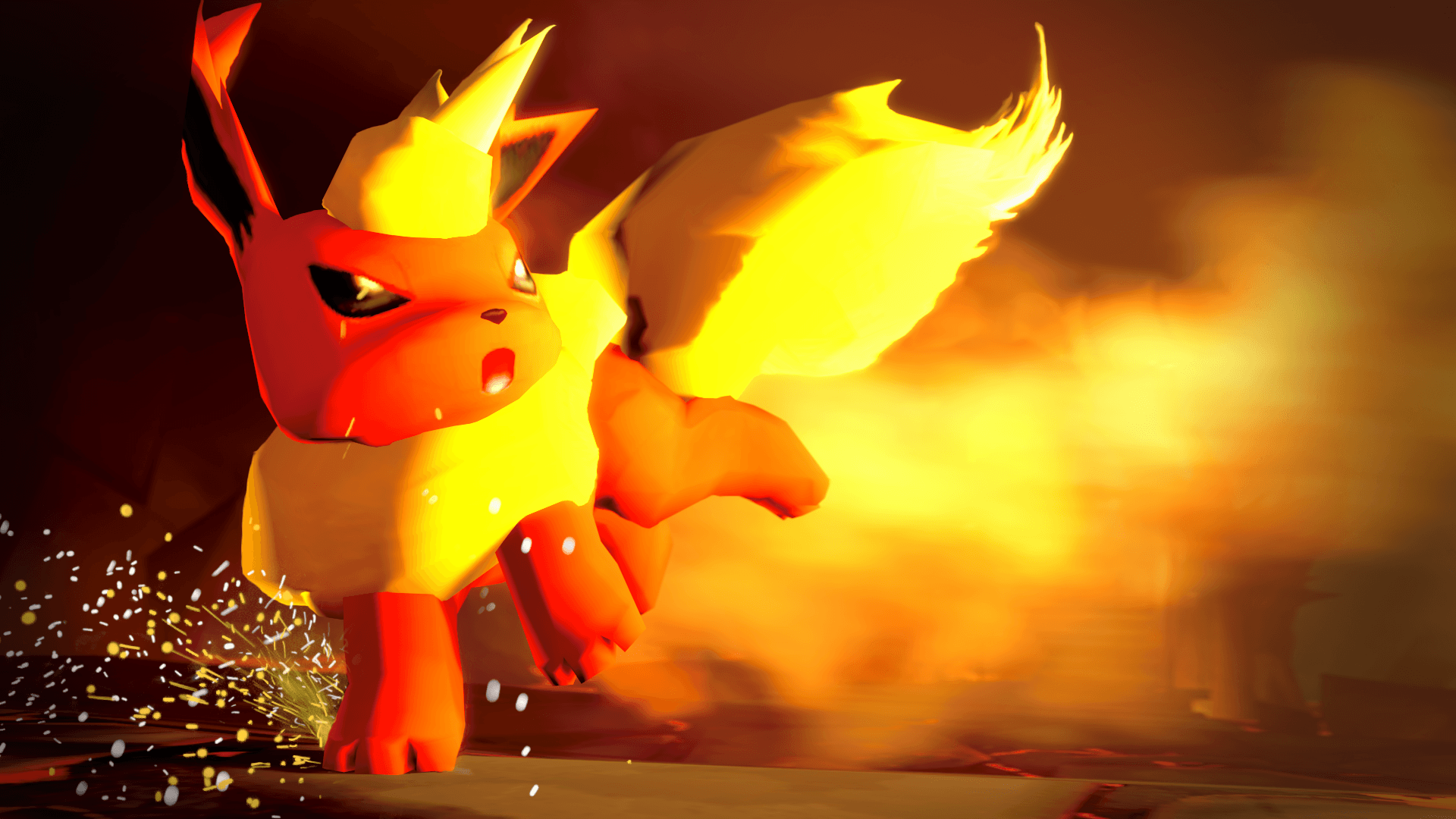 Flareon in a Battle [Source Filmmaker Poster] : pokemon