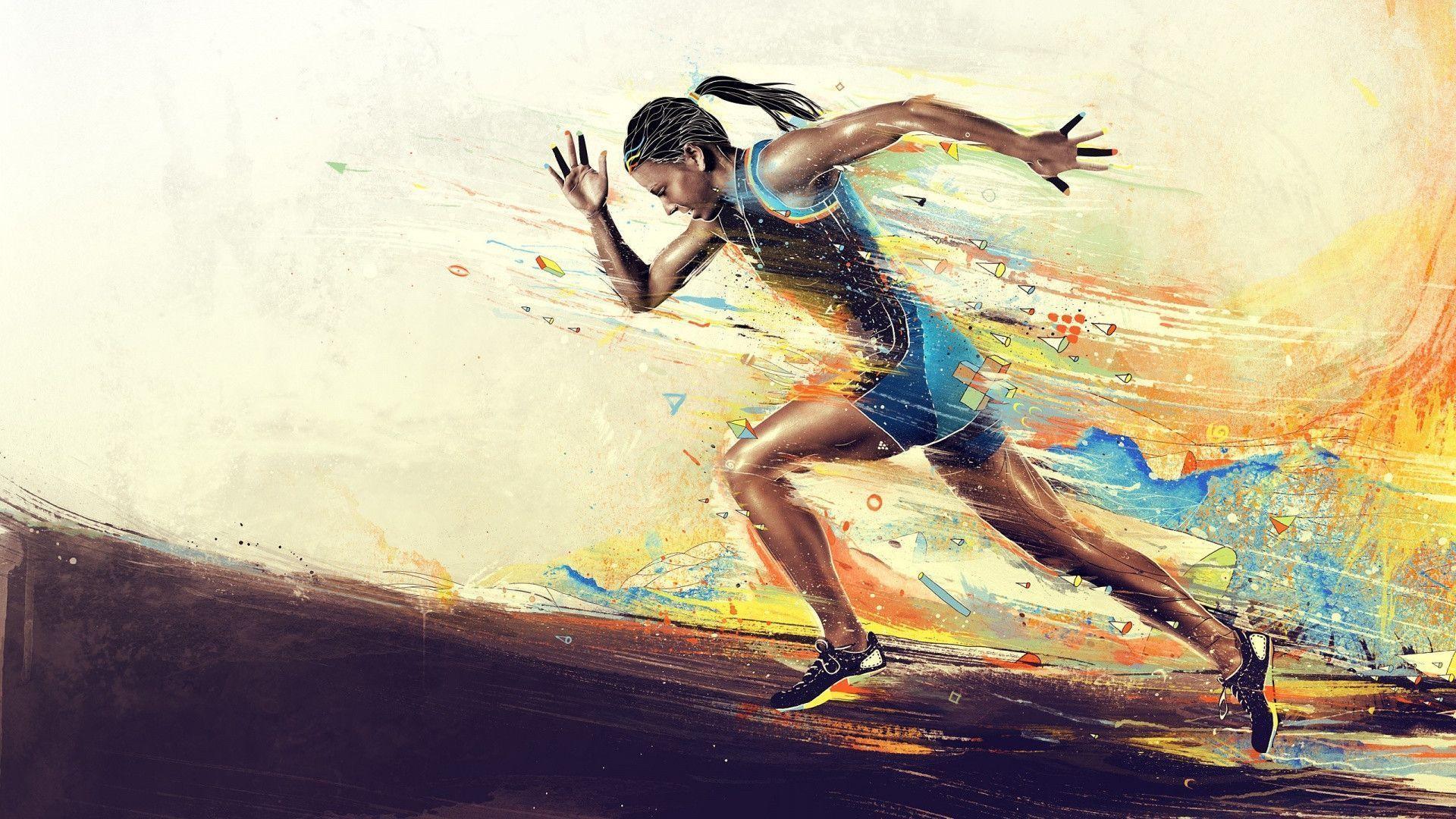 Woman Running desktop PC and Mac wallpapers