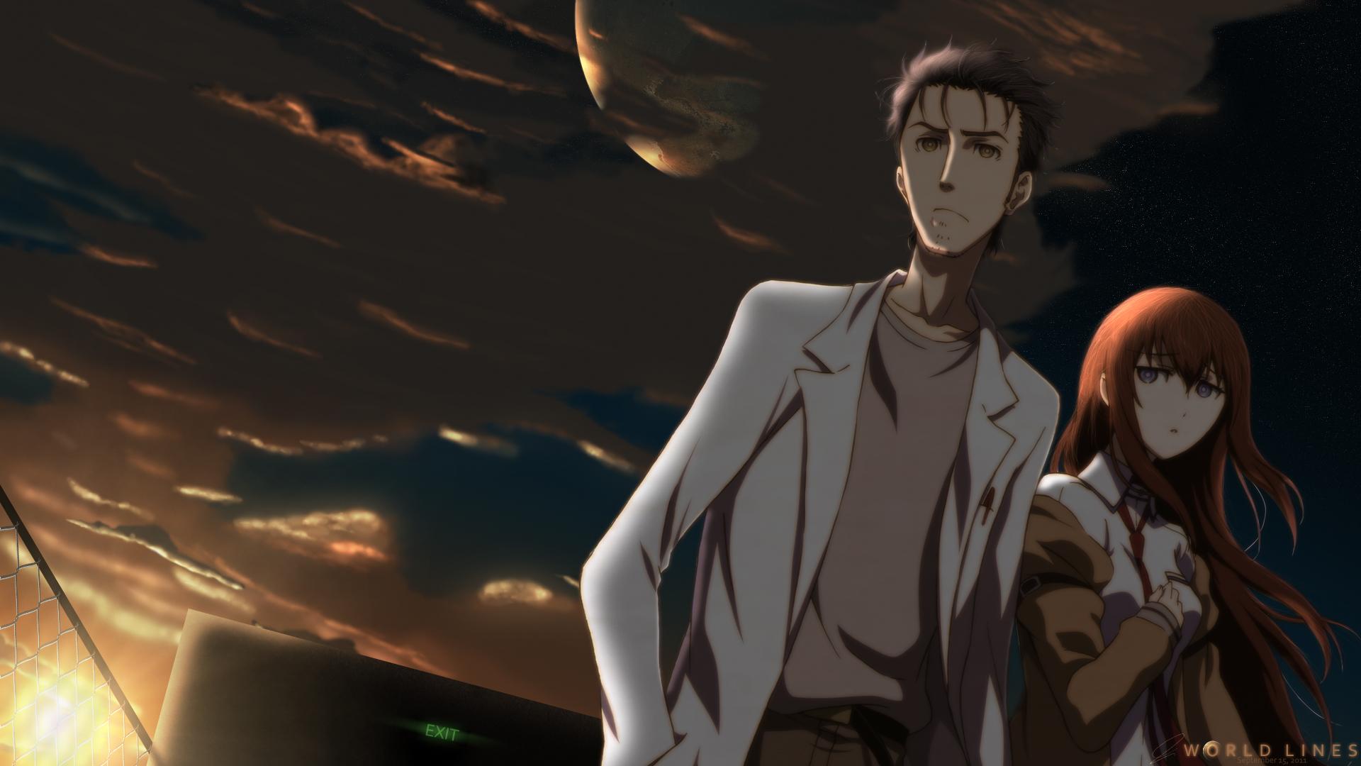 Okabe Rintarou image Okabe Rintarou and Makise Kurisu HD wallpapers