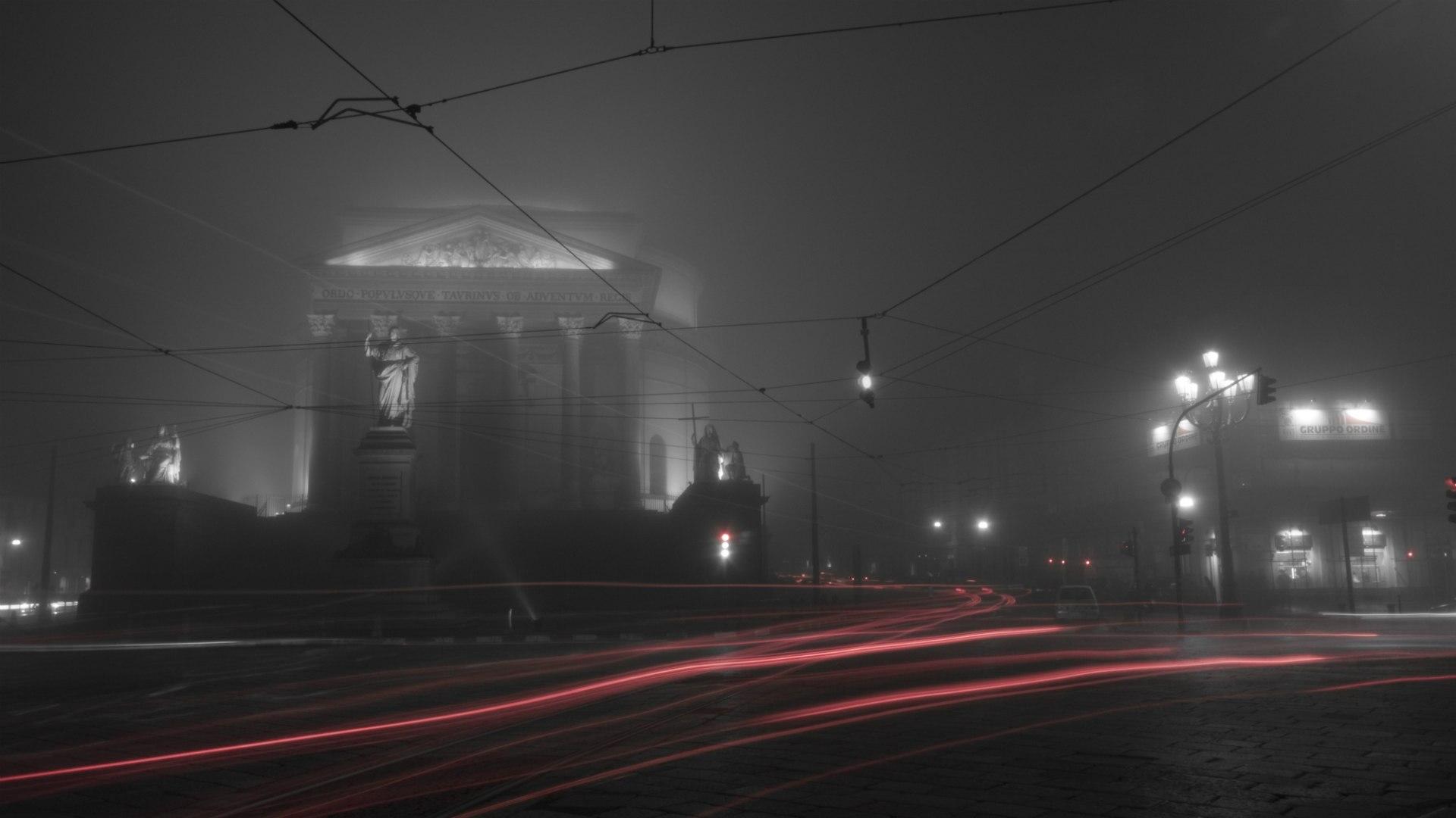 Foggy city of Turin, Italy wallpapers and image