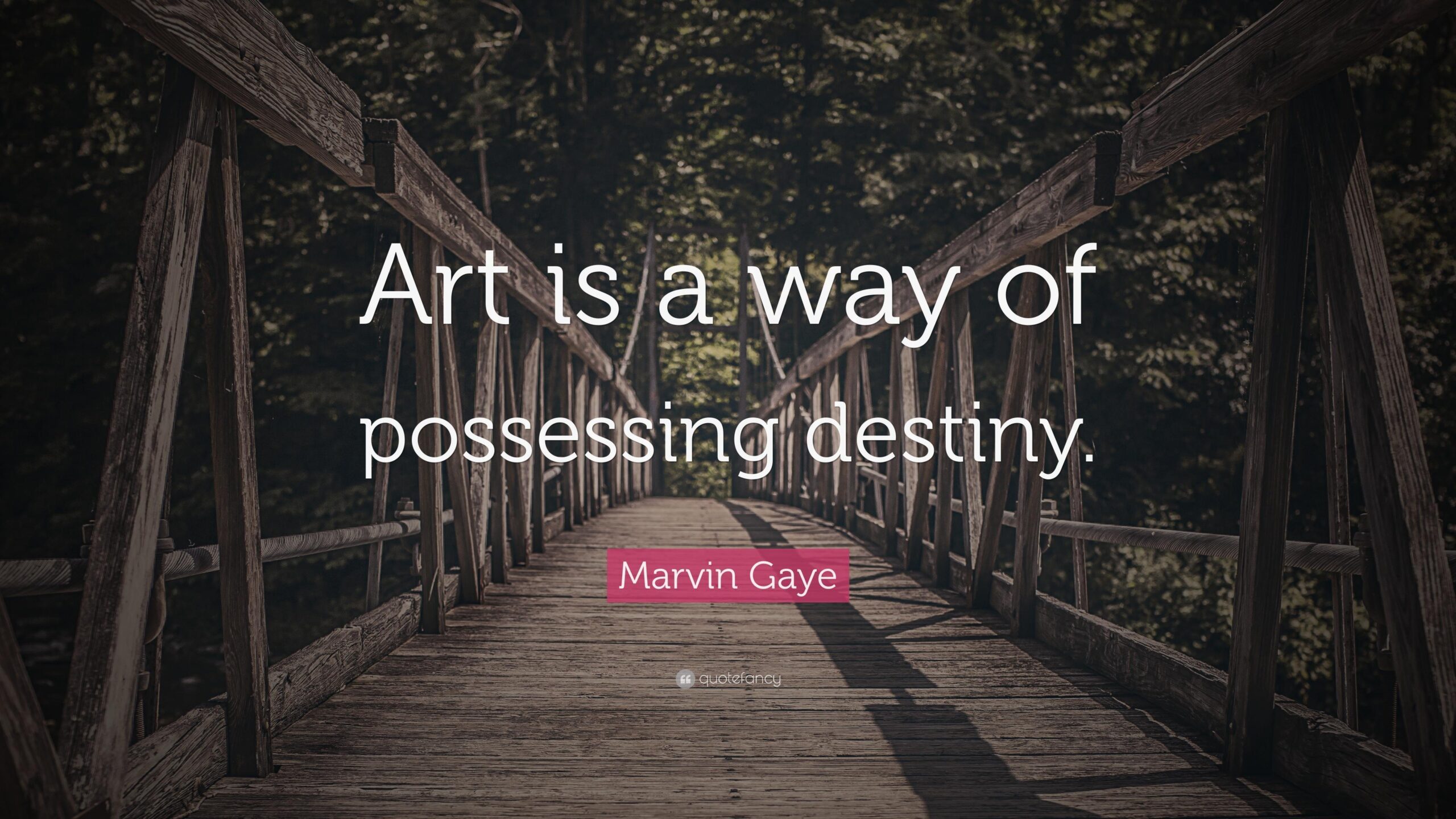 Marvin Gaye Quote: “Art is a way of possessing destiny.”