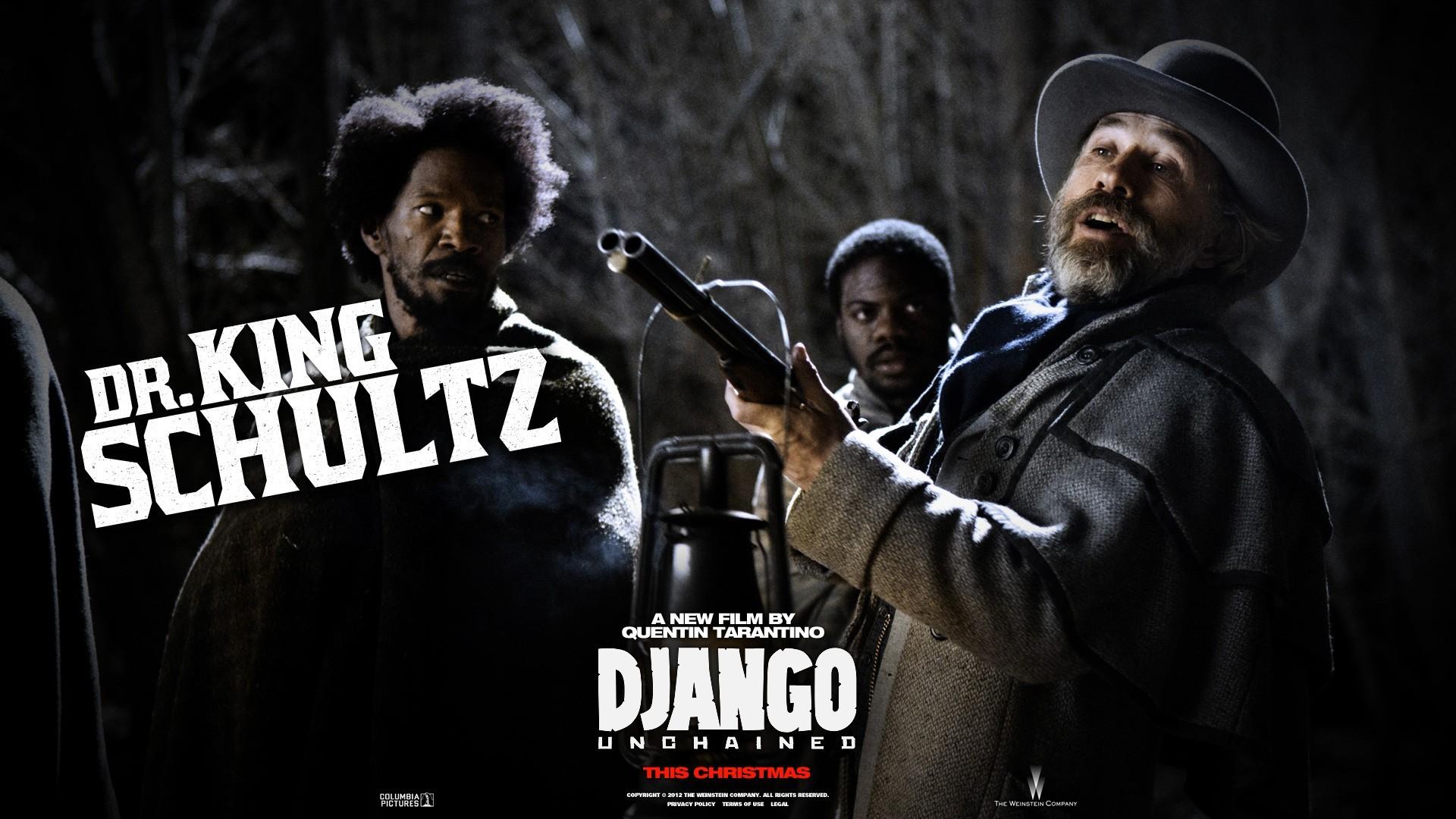 movies django unchained jamie foxx christoph waltz wallpapers and