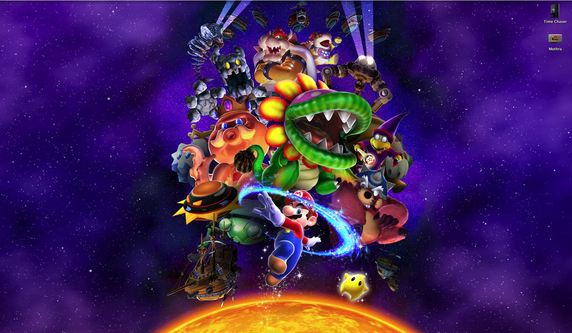 Cropped an epic Super Mario Galaxy wallpaper.