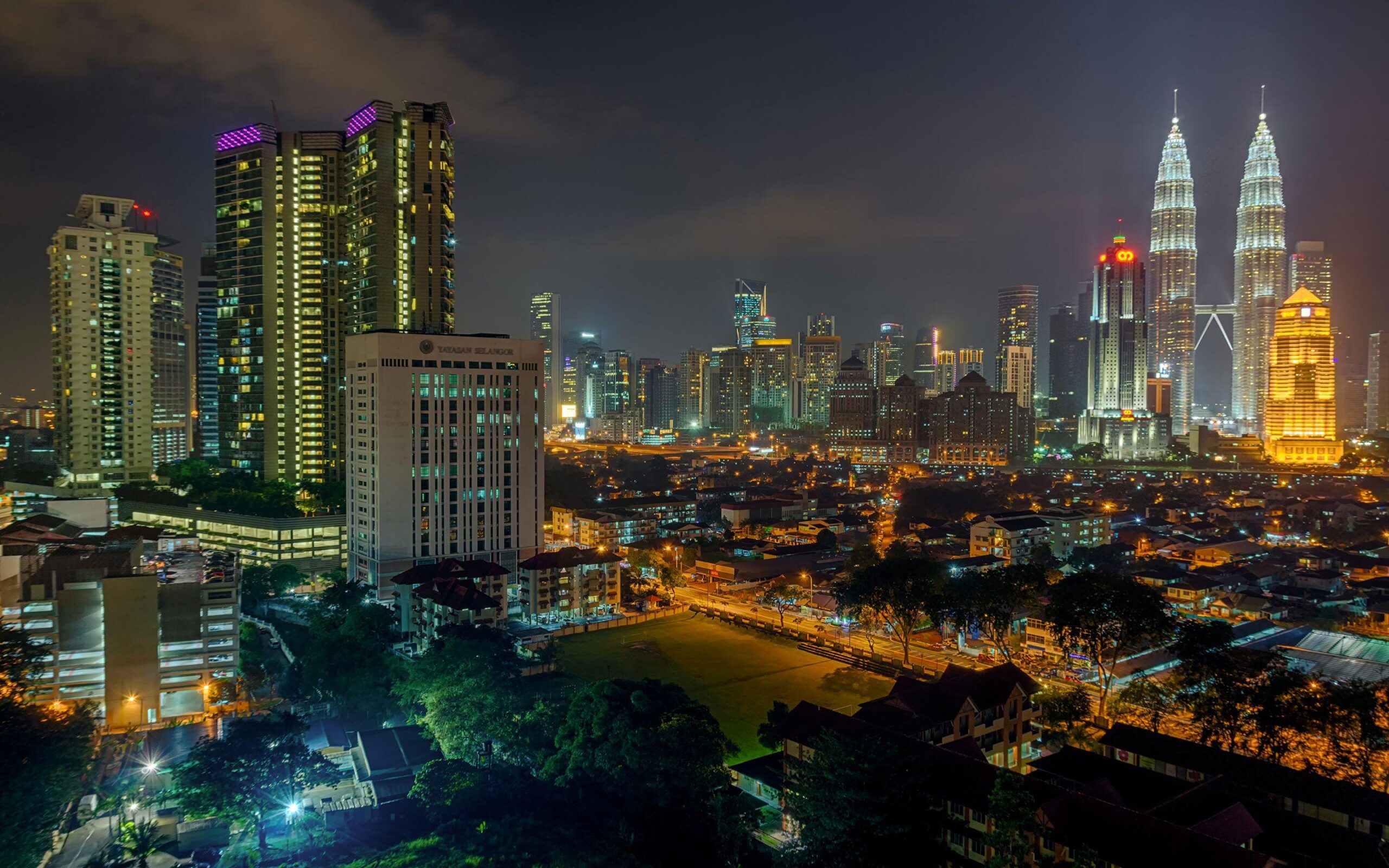 Wallpapers Kuala Lumpur Malaysia Night Skyscrapers Cities