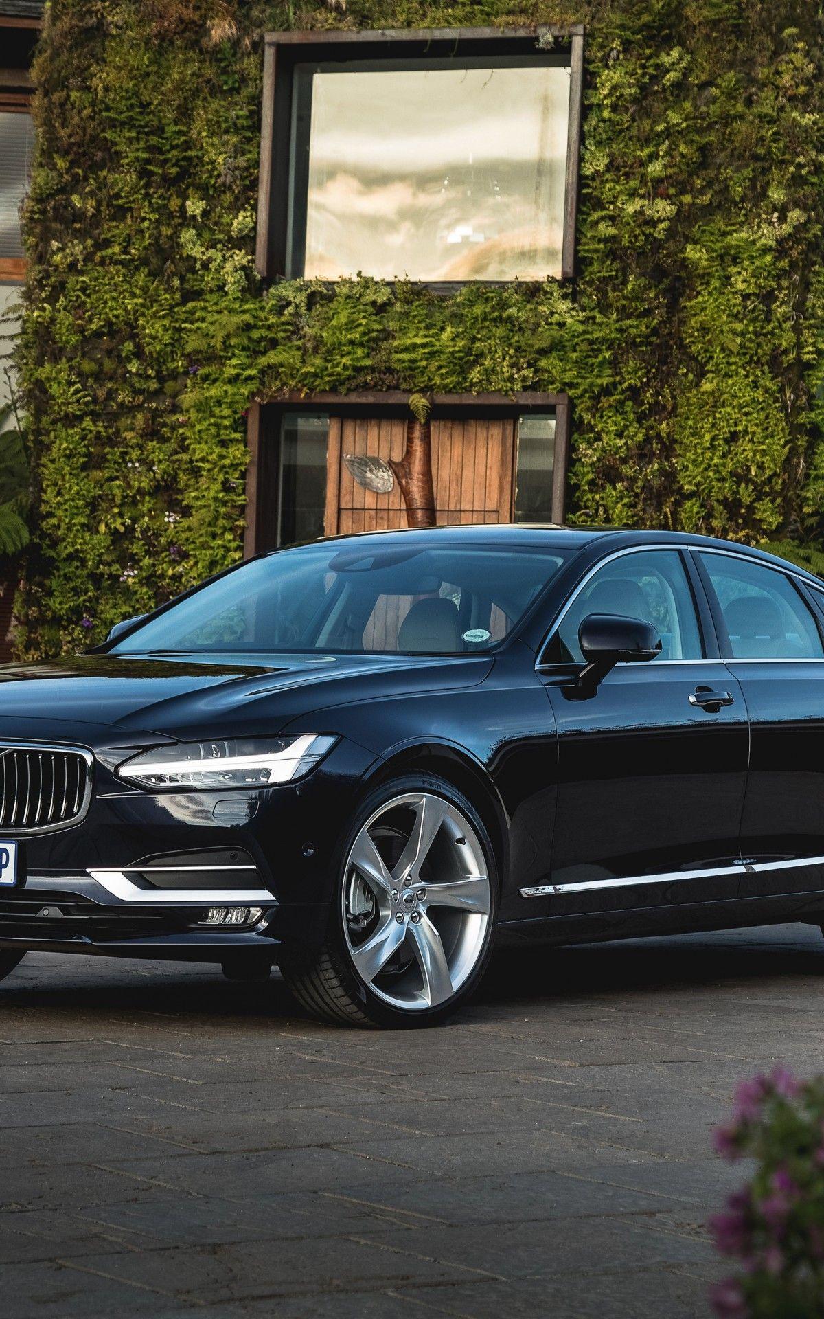 Download Volvo S90, Black, Side View, Luxury, Cars