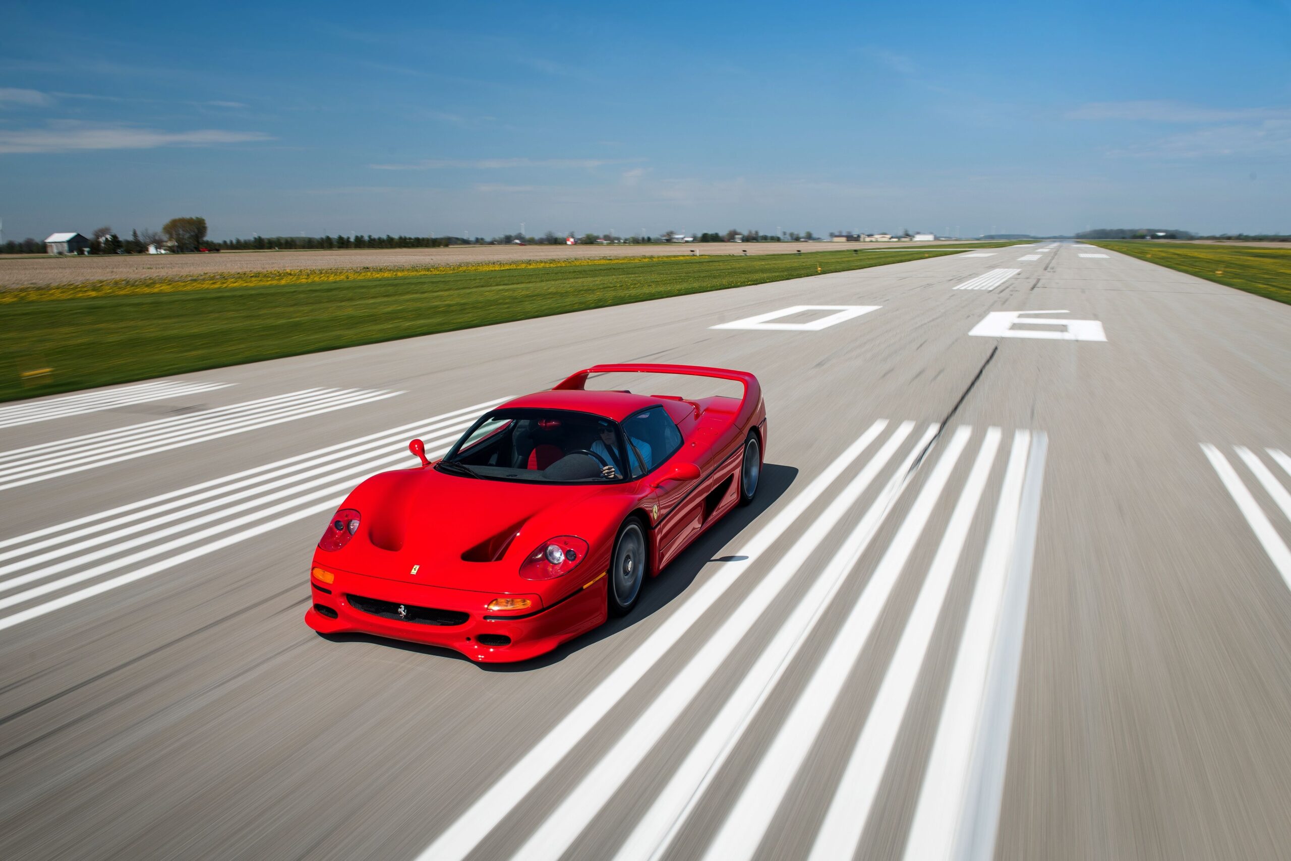 Download Ferrari F50, Runway, Red, Cars Wallpapers