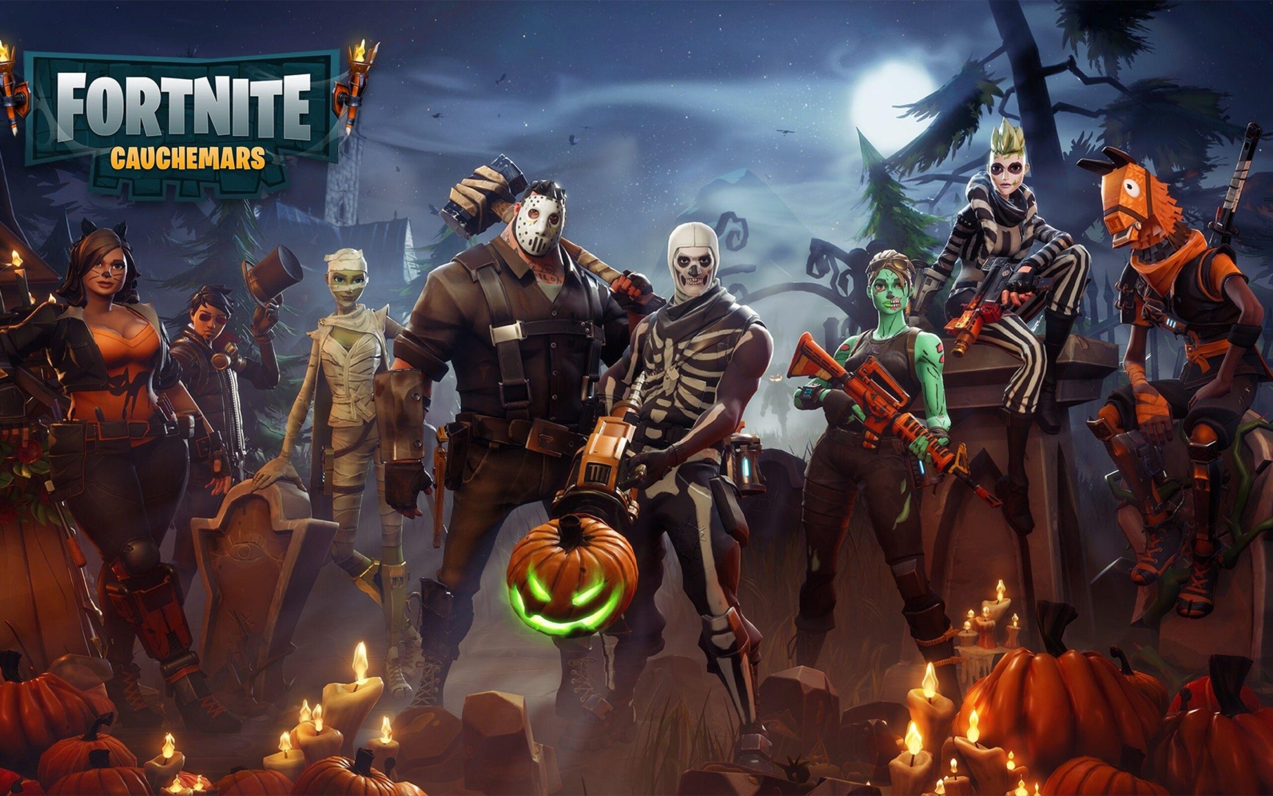 Download Fortnite Cauchemars, Pumpkins, Artwork Wallpapers