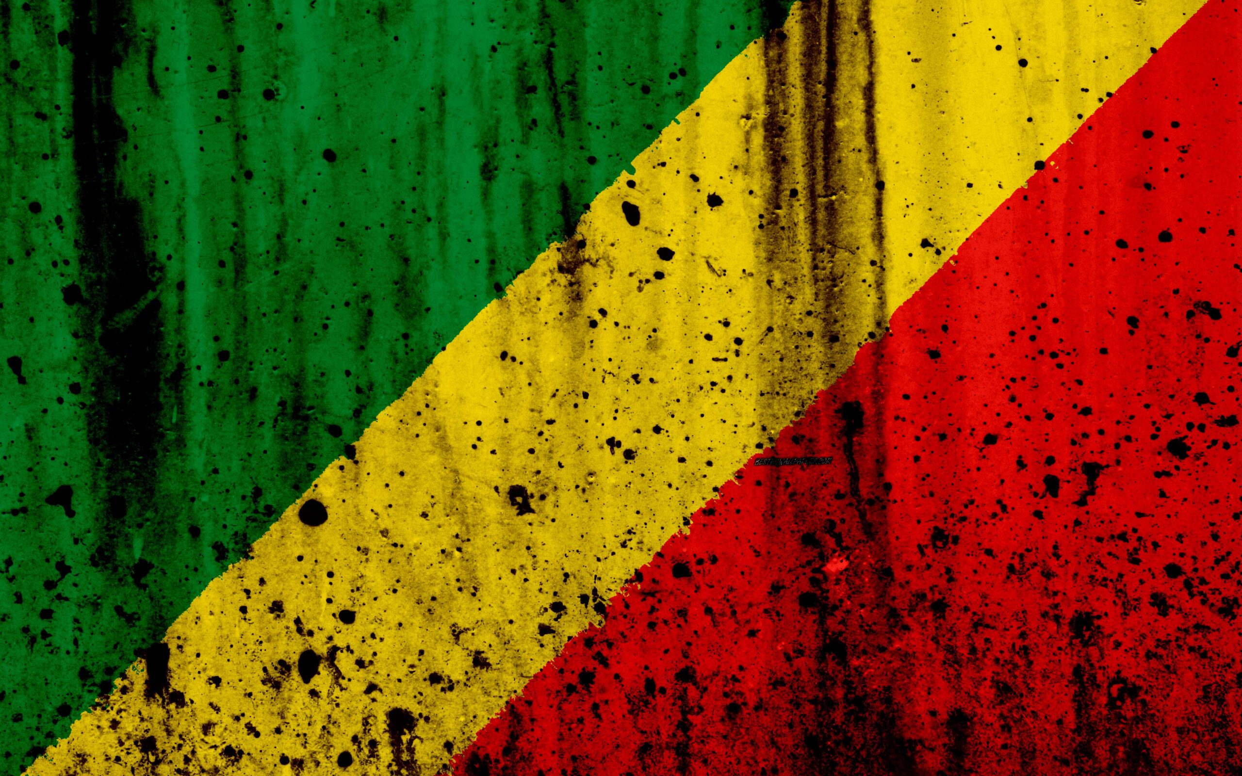 Download wallpapers Congosolian flag, 4k, grunge, flag of Congo