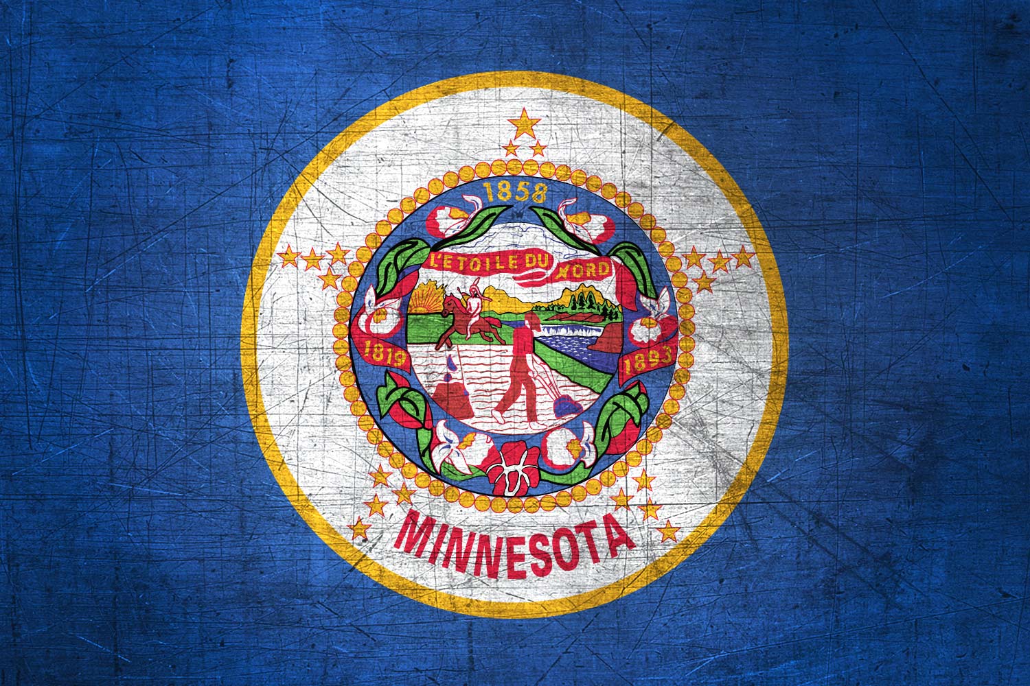 Minnesotan Flag Metal