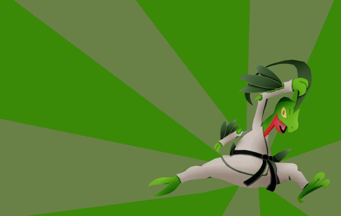 BLACK BELT GROVYLE WALLPAPER!! by PoKeMoN