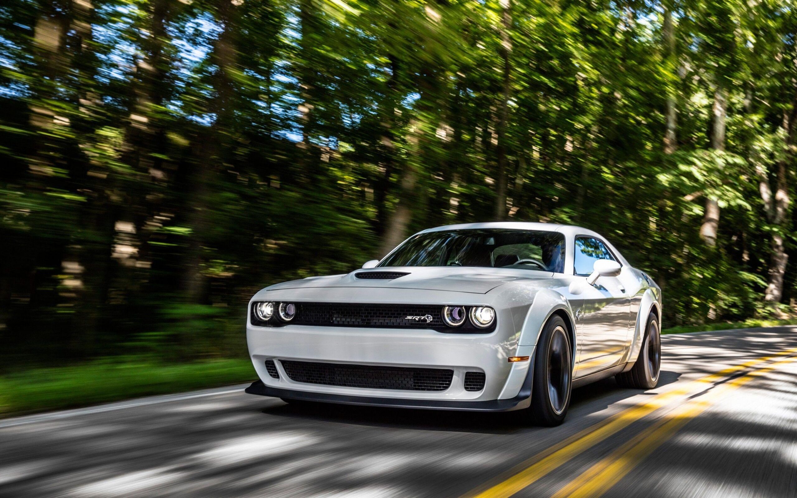 Wallpapers Dodge Challenger SRT Hellcat Widebody, White, HD, 2018