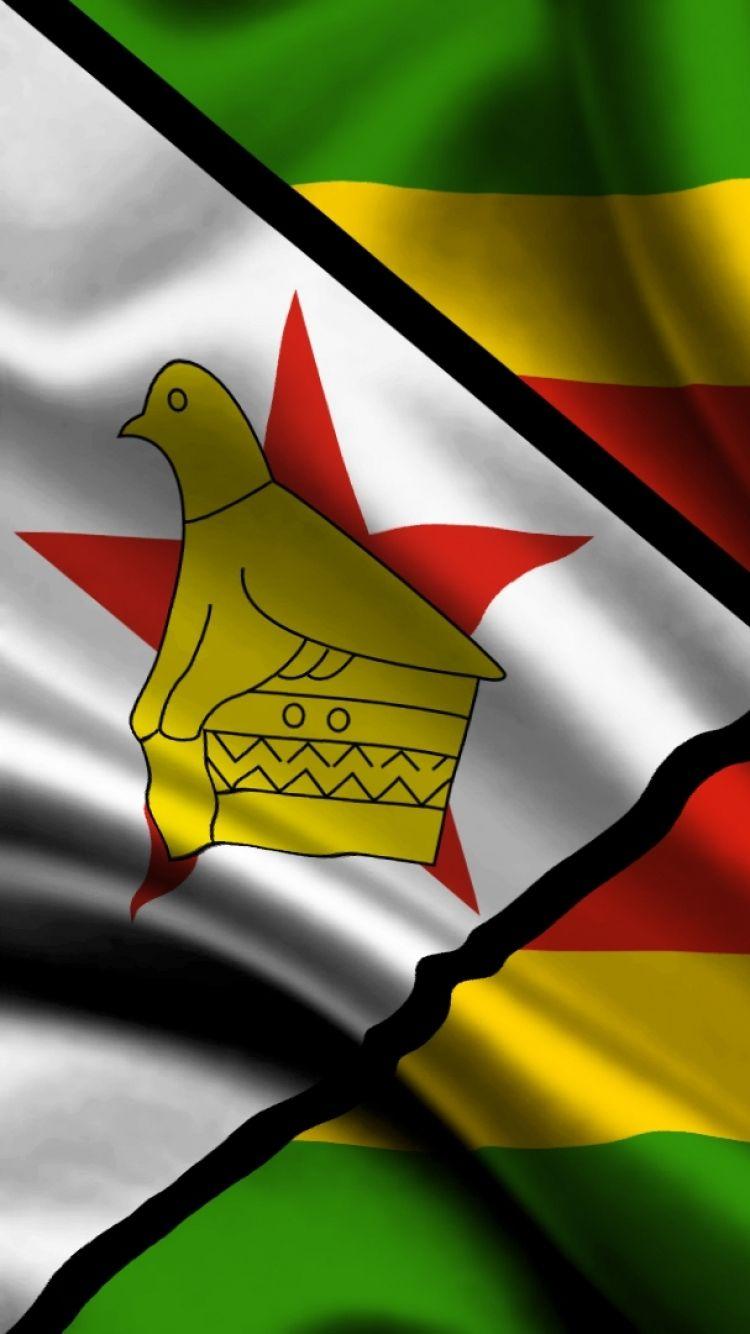 Download Wallpapers Zimbabwe, atlas, Flag, Cloth, Silk