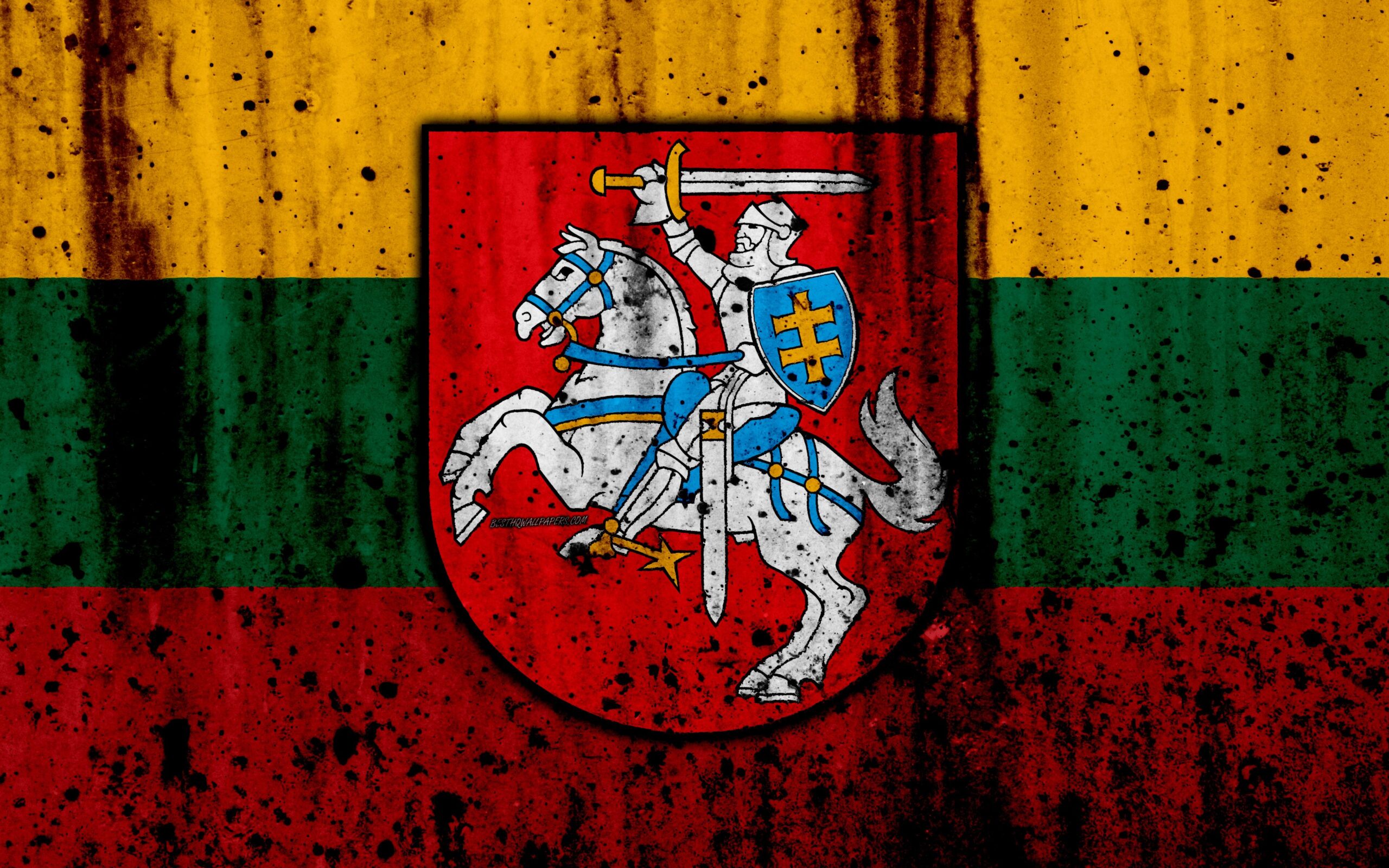 Download wallpapers Lithuanian flag, 4k, grunge, flag of Lithuania