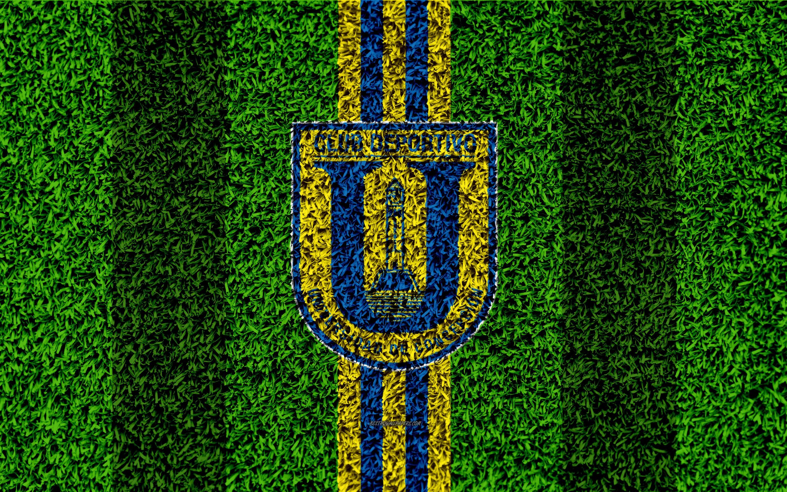 Download wallpapers CD Universidad de Concepcion, 4k, logo, grass